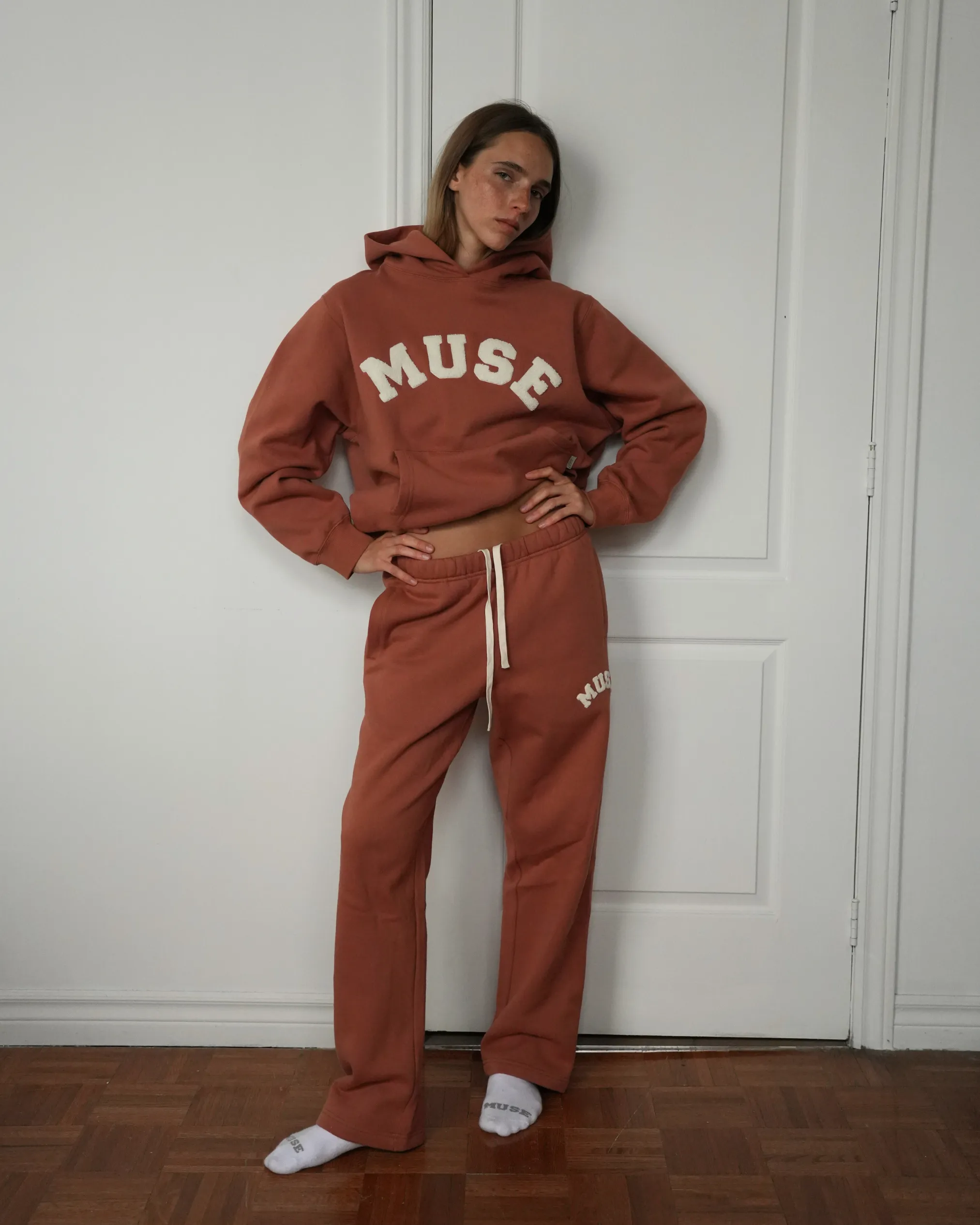 Heavyweight Chenille Hoodie - Terracotta sold by Curated by Muse product image thumbnail 2