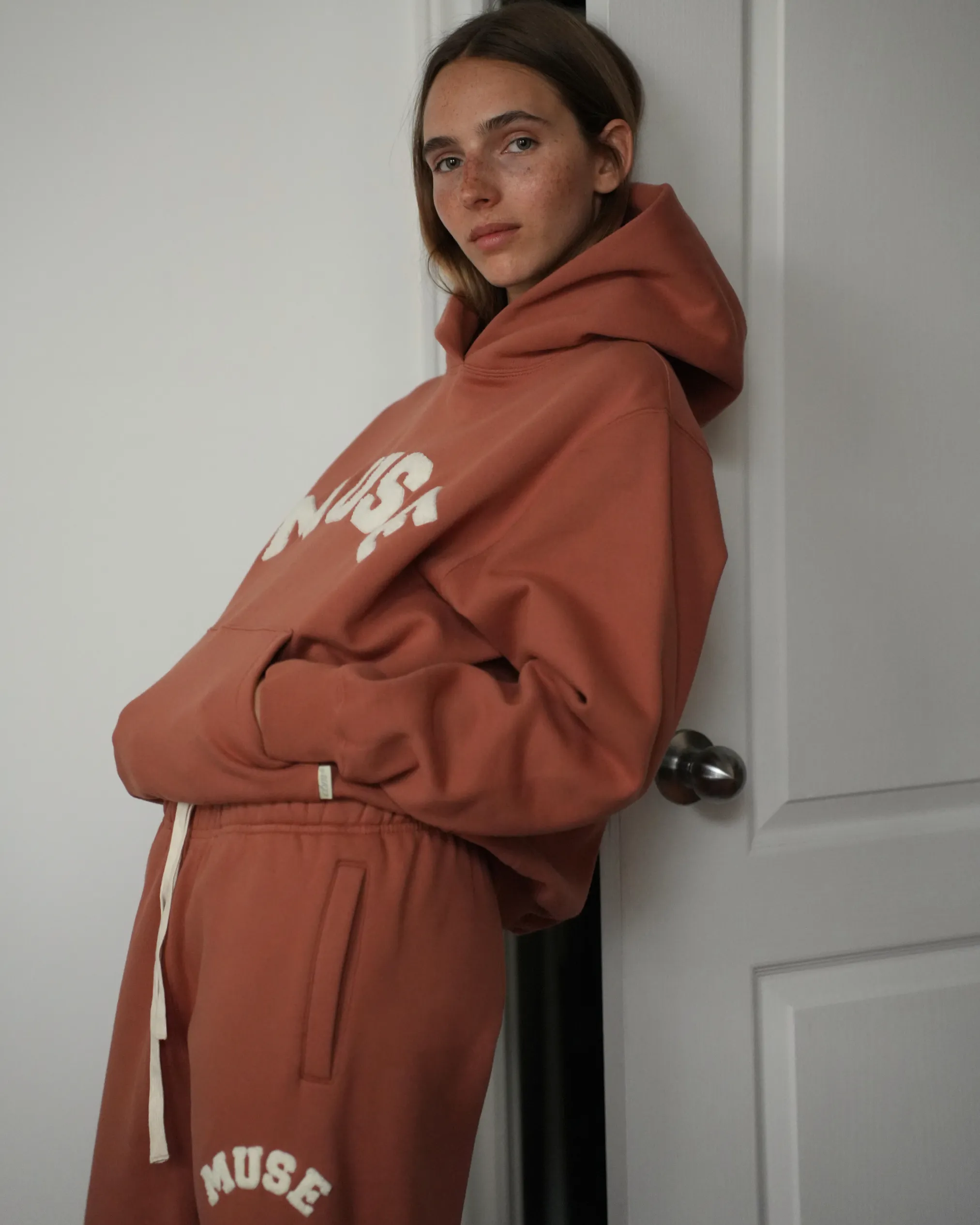 Heavyweight Chenille Hoodie - Terracotta sold by Curated by Muse product image thumbnail 4