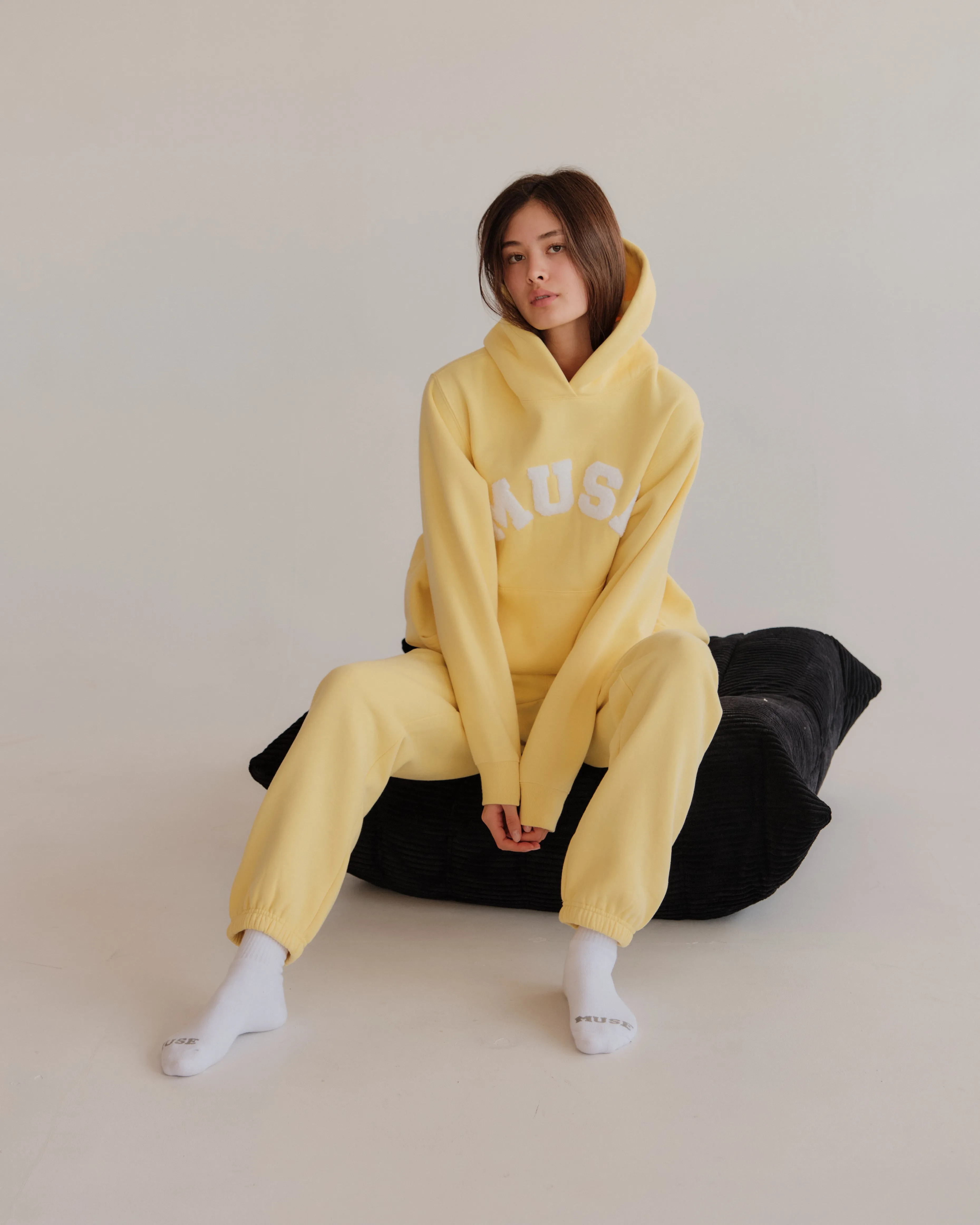 Heavyweight Joggers - Butter Cream sold by Curated by Muse product image thumbnail 3