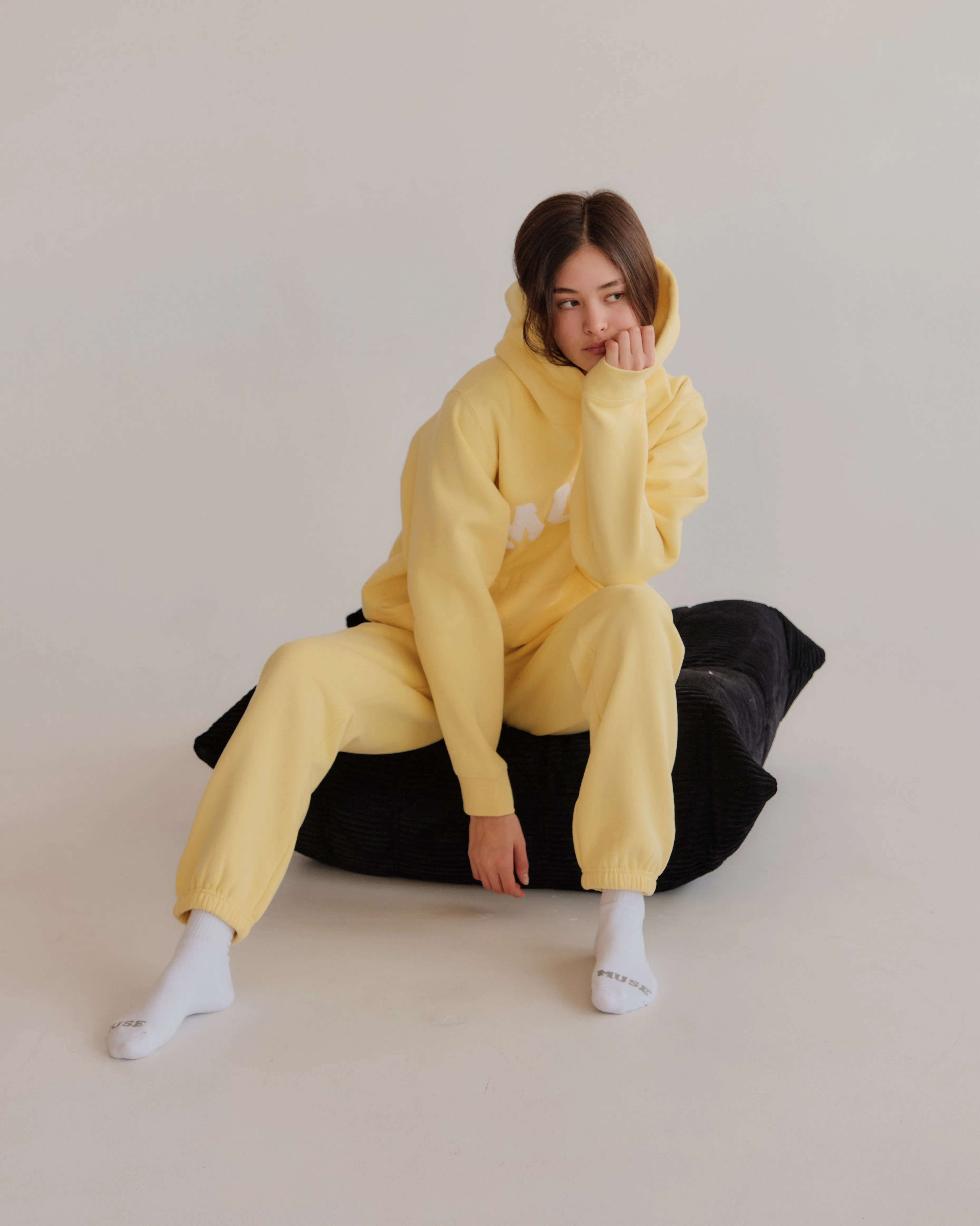 Heavyweight Joggers - Butter Cream sold by Curated by Muse product image thumbnail 5