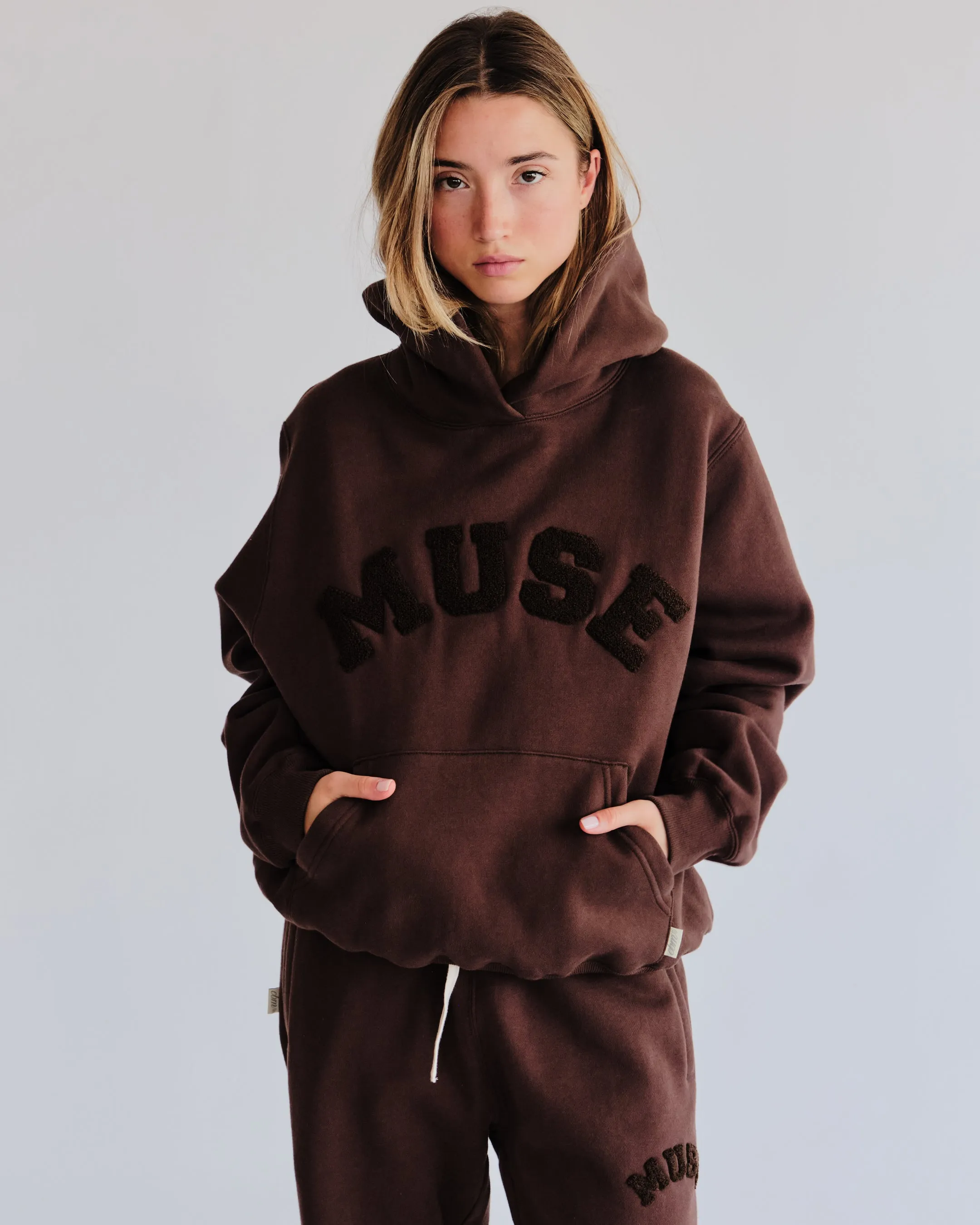 Heavyweight Chenille Hoodie - Espresso sold by Curated by Muse product image thumbnail 2