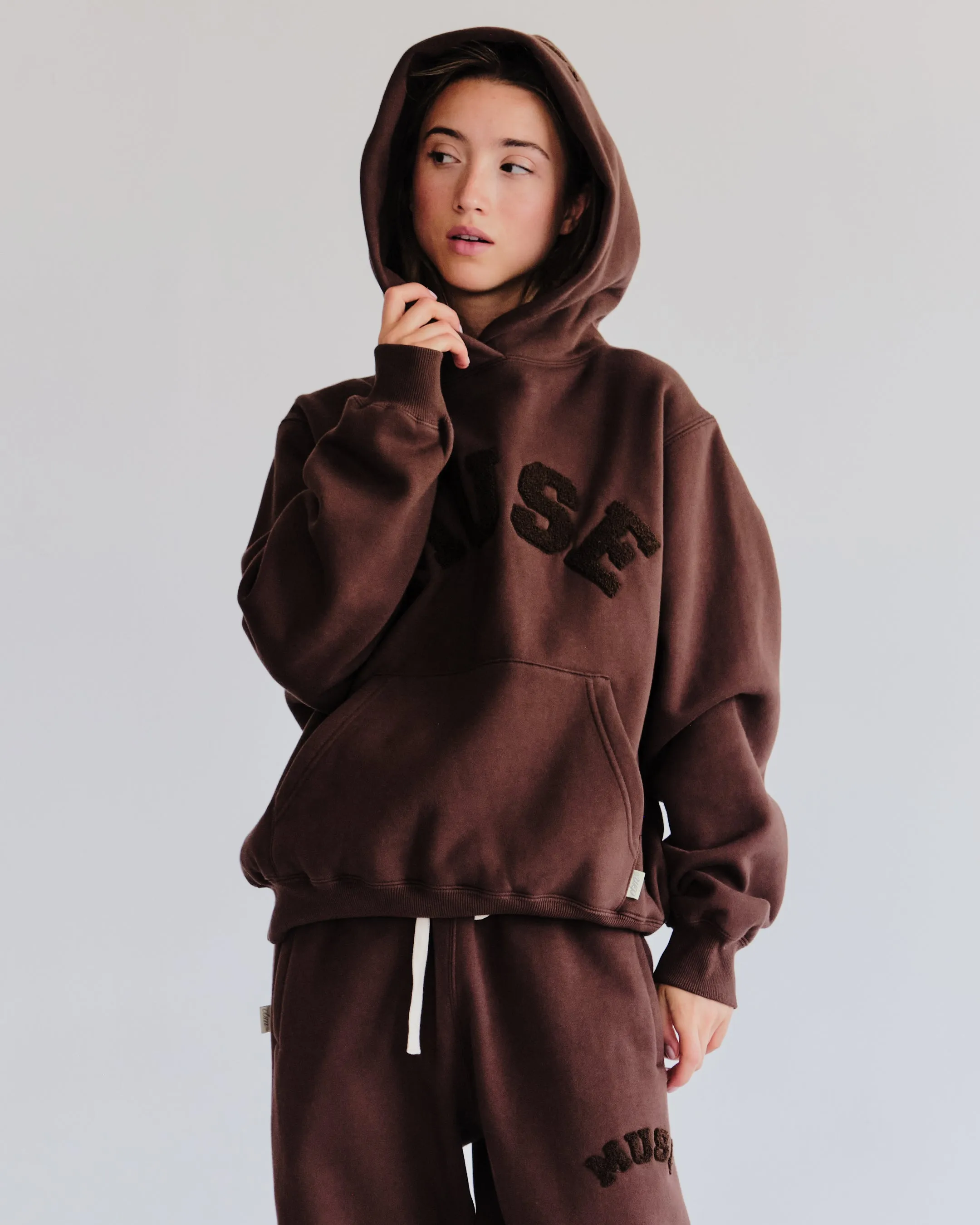 Heavyweight Chenille Hoodie - Espresso sold by Curated by Muse product image thumbnail 5
