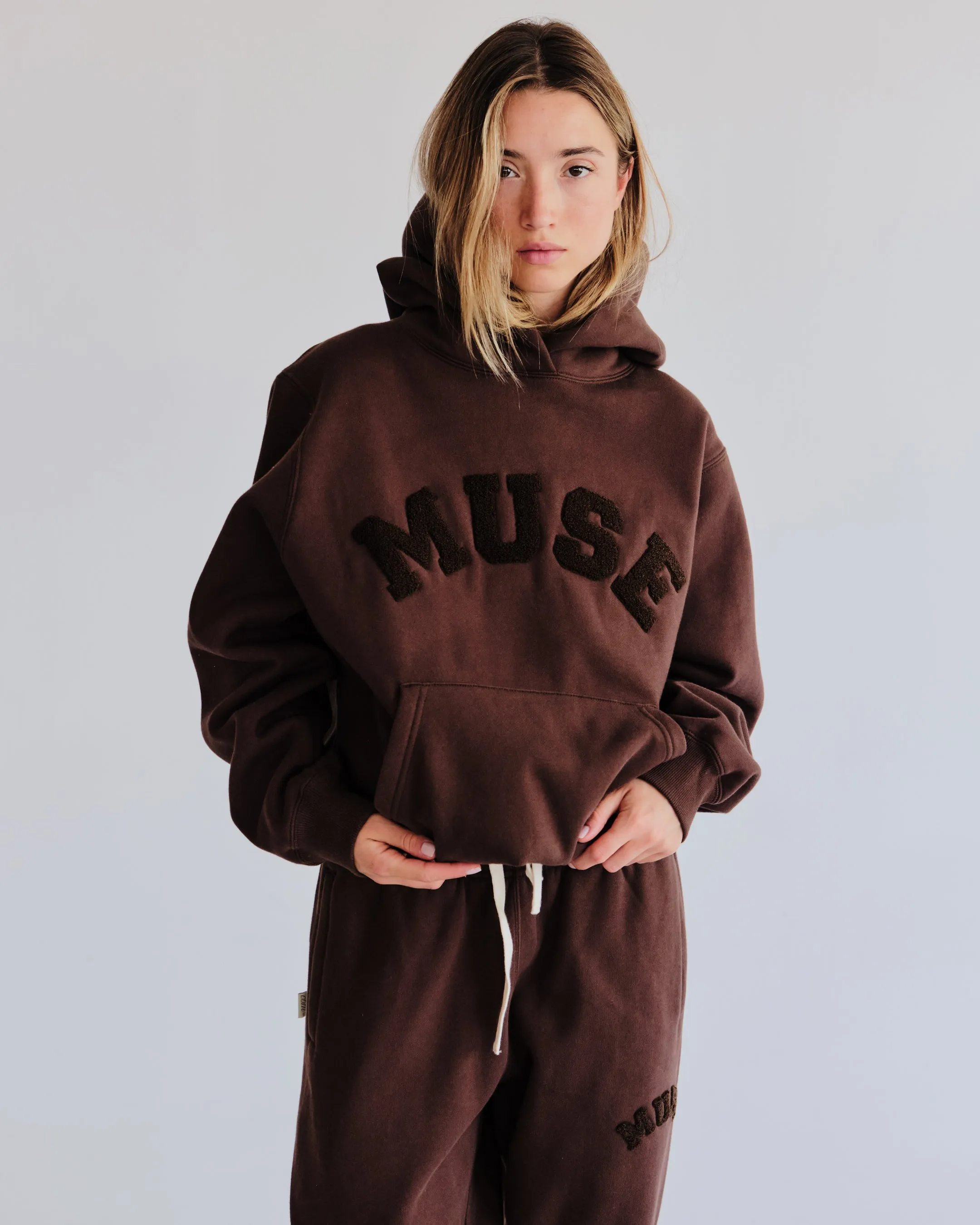 Heavyweight Chenille Hoodie - Espresso sold by Curated by Muse product image thumbnail 4