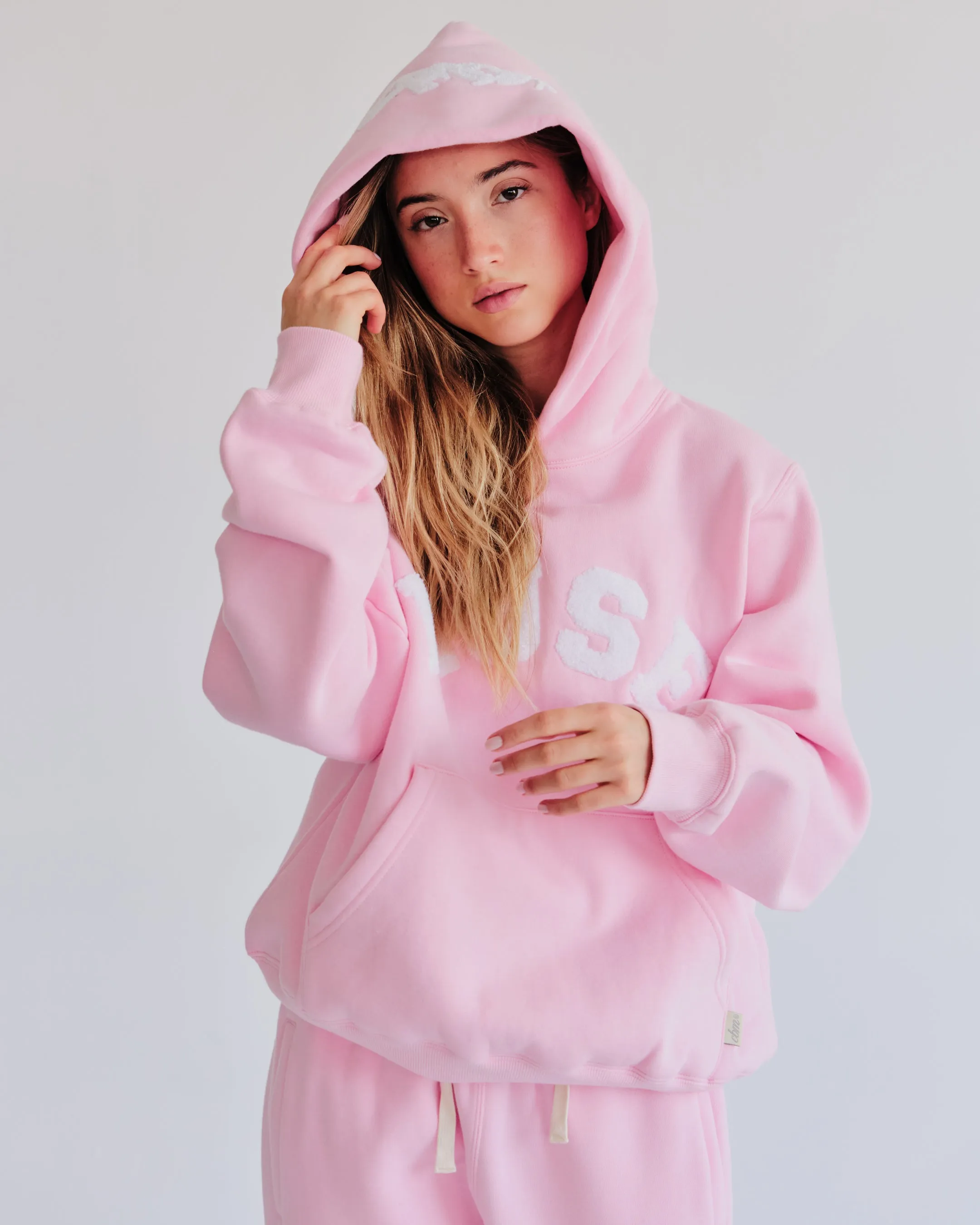 Heavyweight Chenille Hoodie - Petal sold by Curated by Muse product image thumbnail 4