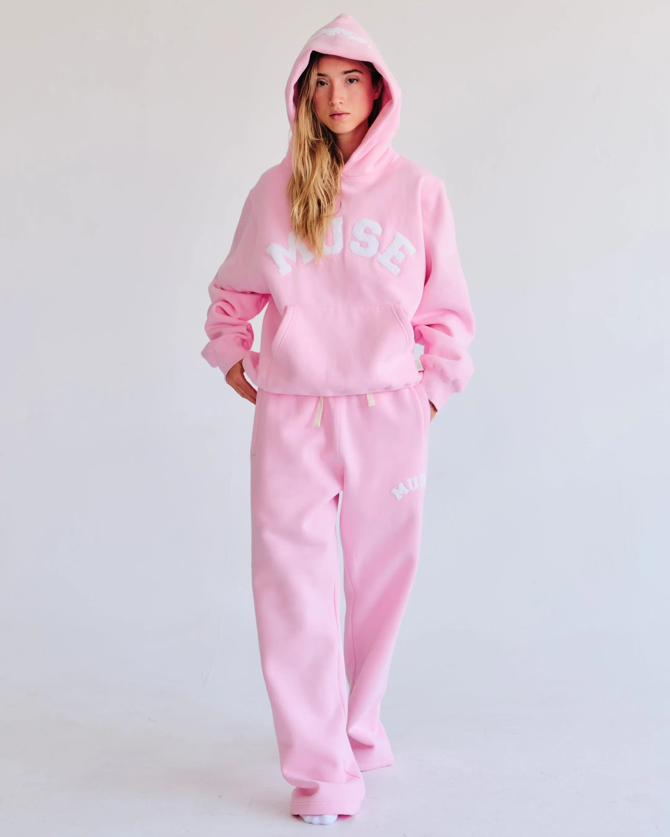 Heavyweight Chenille Hoodie - Petal sold by Curated by Muse product image thumbnail 3