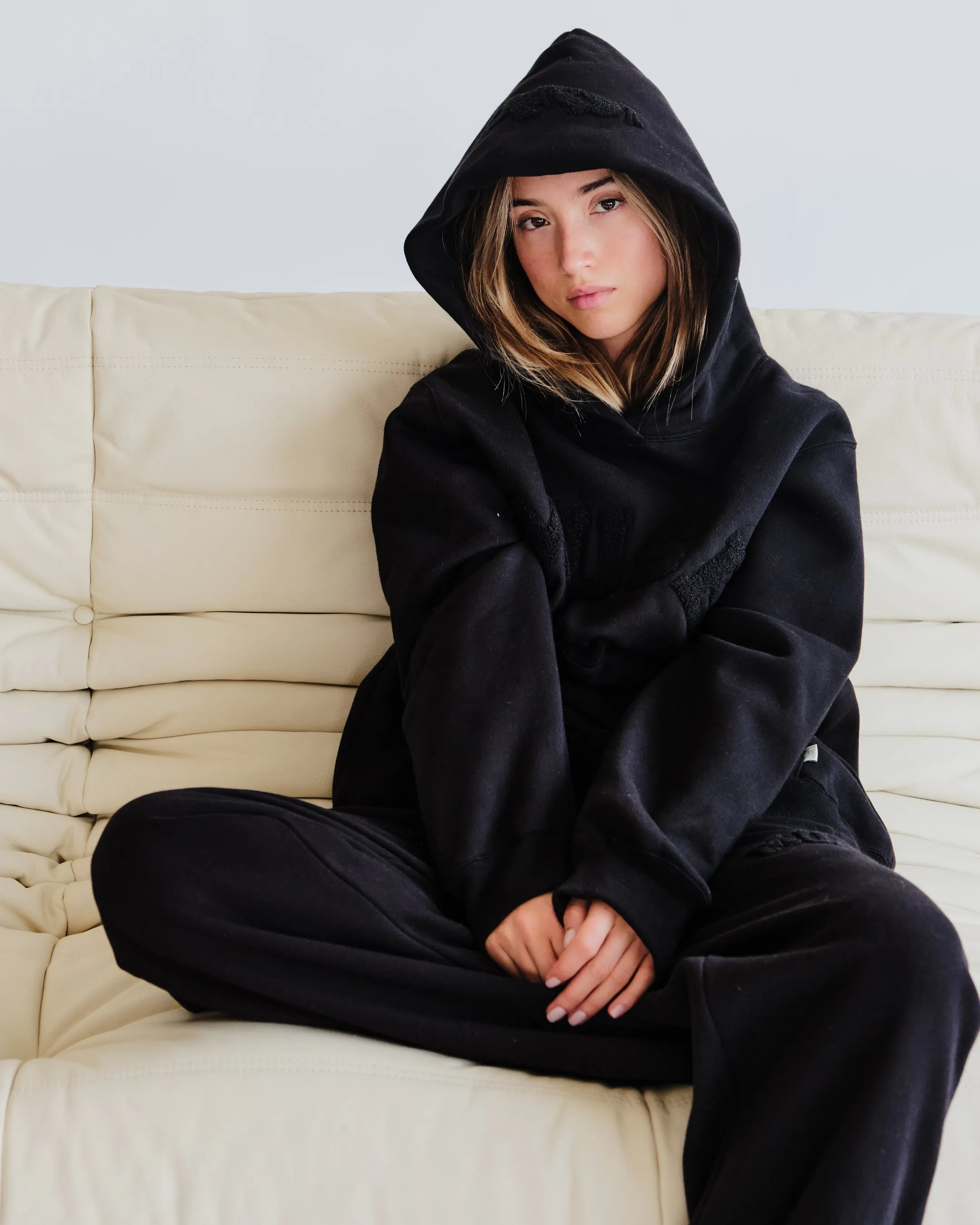 Heavyweight Chenille Hoodie - Coal Black sold by Curated by Muse product image thumbnail 3