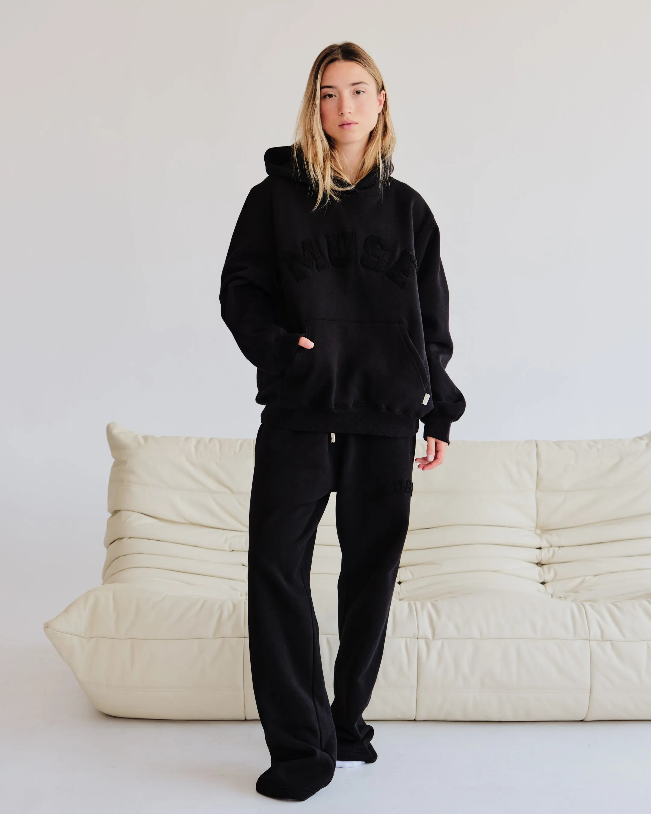 Heavyweight Chenille Hoodie - Coal Black sold by Curated by Muse product image thumbnail 2