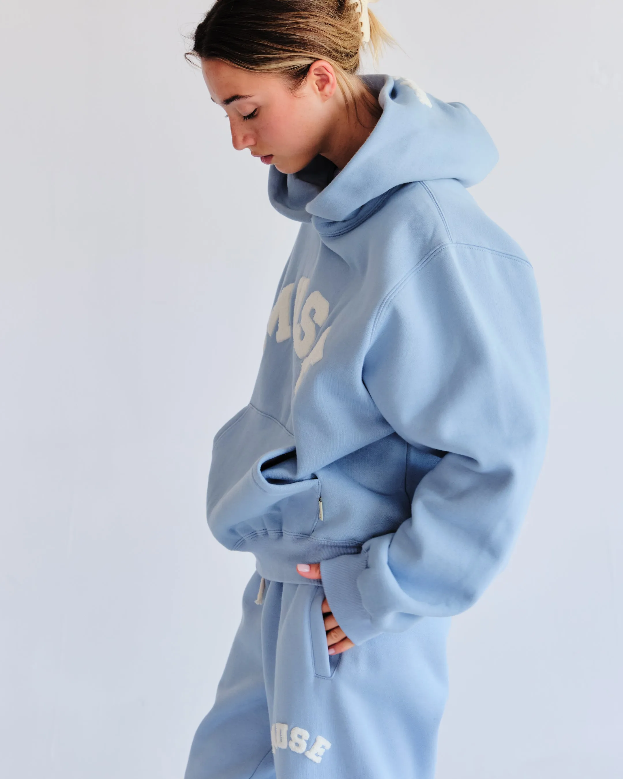 Heavyweight Chenille Hoodie - Celeste Blue sold by Curated by Muse product image thumbnail 4