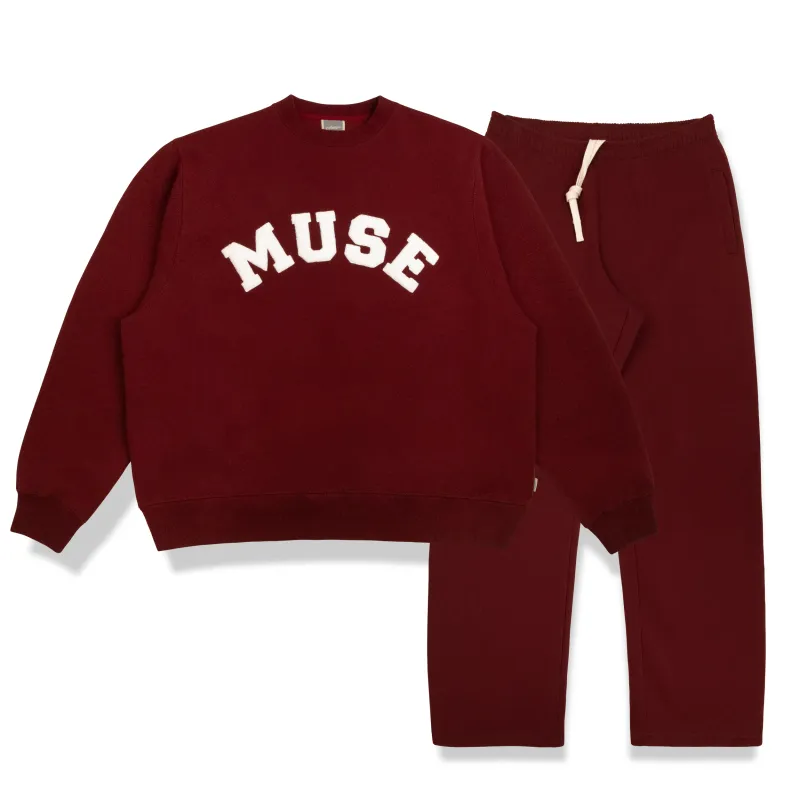 Heavyweight Chenille Sweatshirt Bundle - Wine sold by Curated by Muse