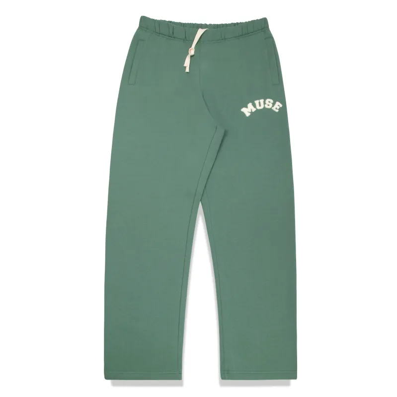 Heavyweight Chenille Straight Joggers - Vintage Teal sold by Curated by Muse