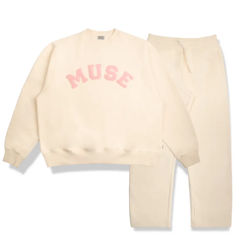 Heavyweight Chenille Sweatshirt Bundle - Porcelain sold by Curated by Muse