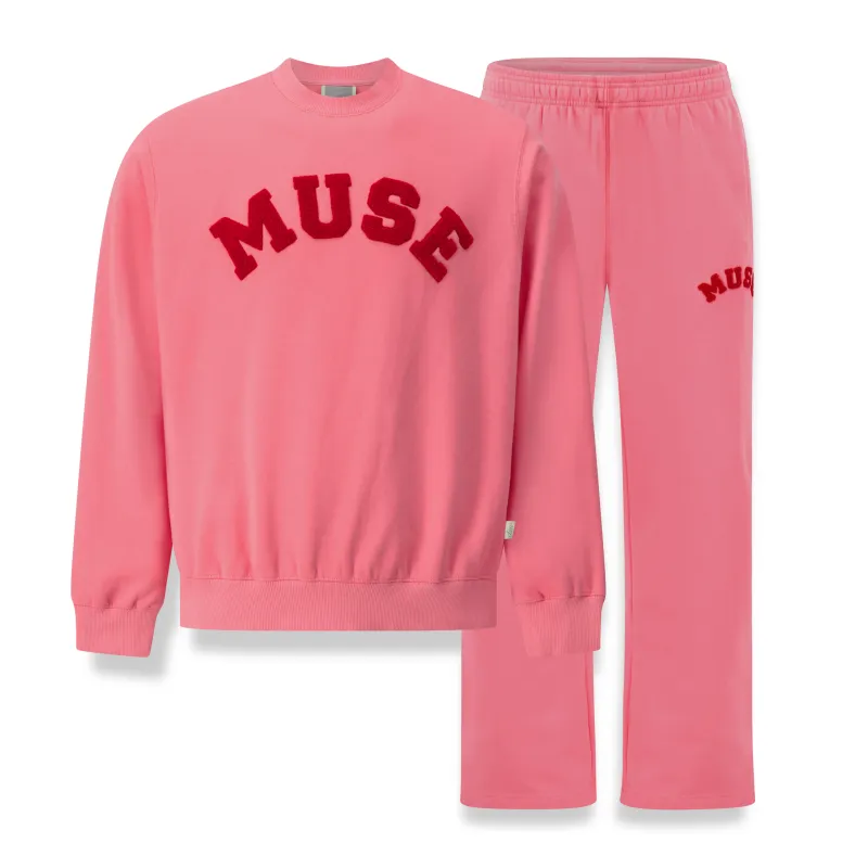 Heavyweight Chenille Sweatshirt Set - Blush sold by Curated by Muse