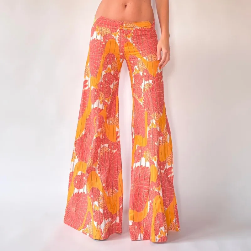 Custo Barcelona Low Rise Bellbottom Pants (XS) sold by Hazy Vintage