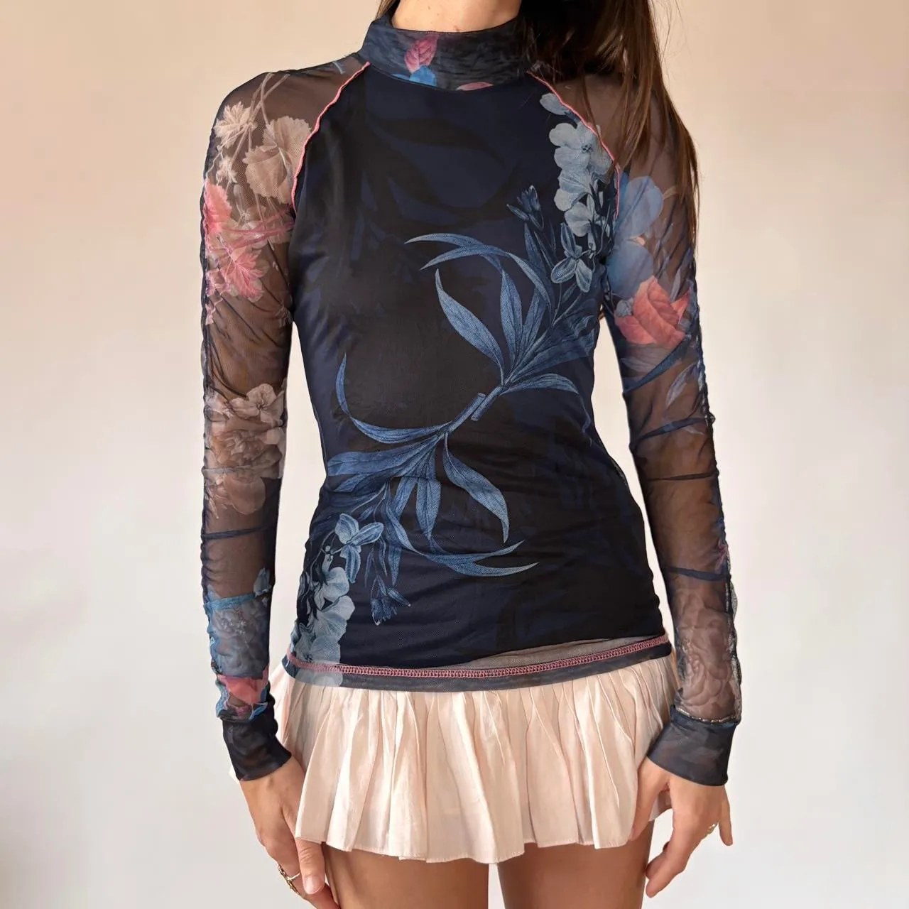 Desigual Mesh Top (S) sold by Hazy Vintage product image thumbnail 5