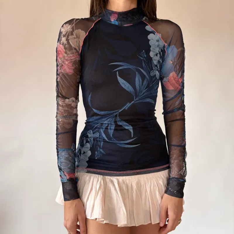 Desigual Mesh Top (S) sold by Hazy Vintage