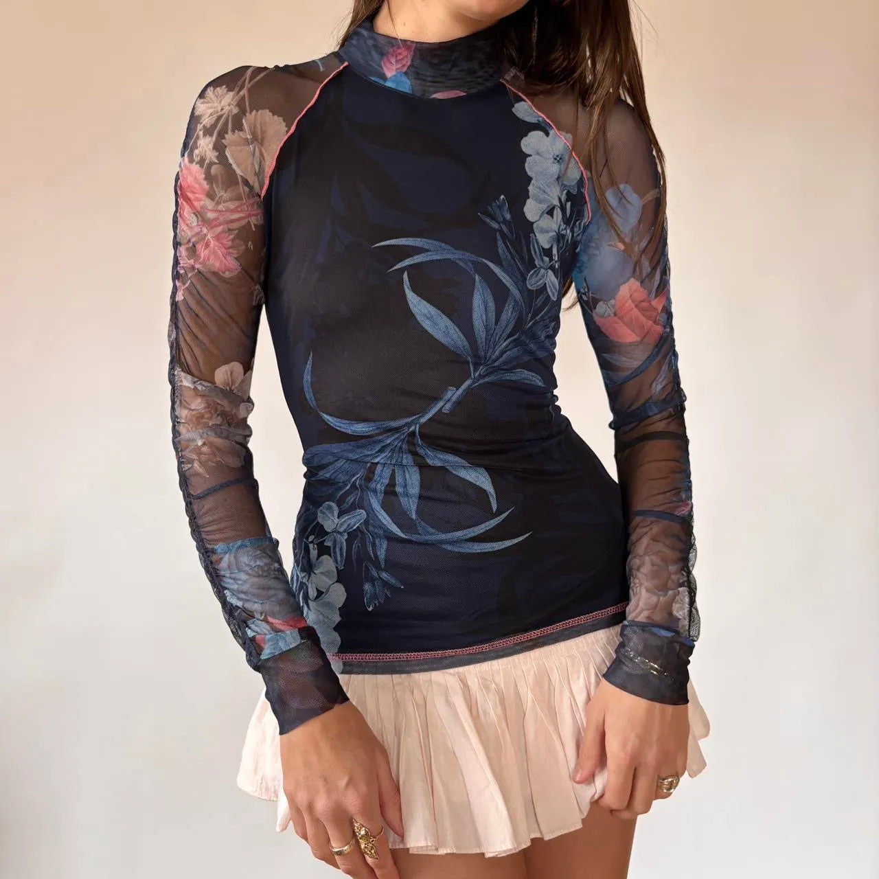 Desigual Mesh Top (S) sold by Hazy Vintage product image thumbnail 3