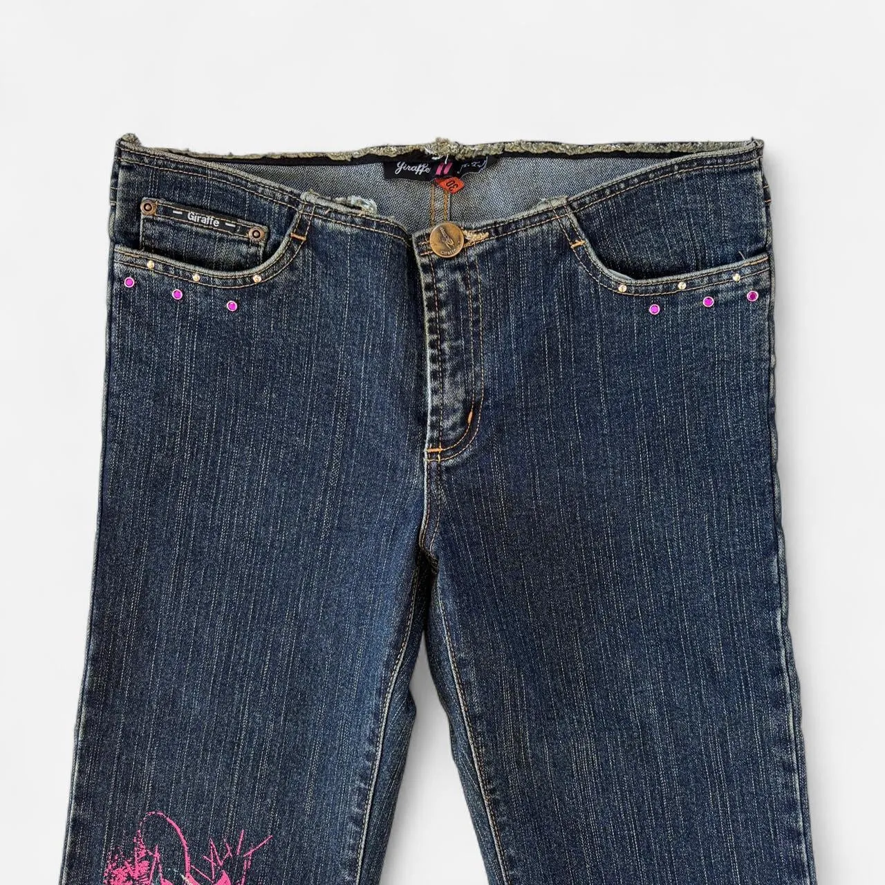 Y2K Low Rise Embellished Jeans (XS) sold by Hazy Vintage product image thumbnail 5