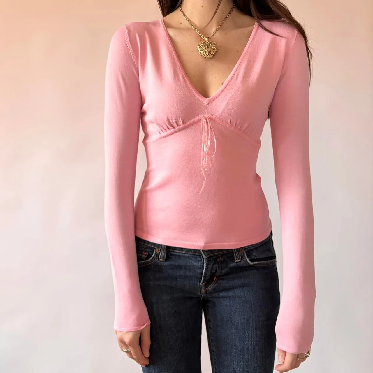 Y2K Deadstock BCBG Ribbon Top (S) sold by Hazy Vintage