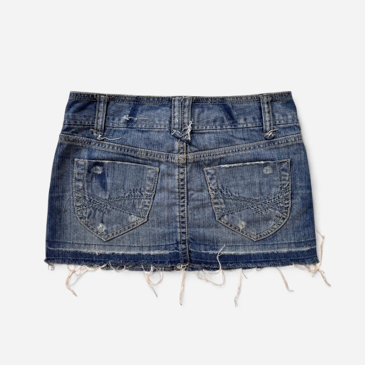 Y2K Aéropostale Low Rise Denim Mini Skirt (XS) sold by Hazy Vintage product image thumbnail 5