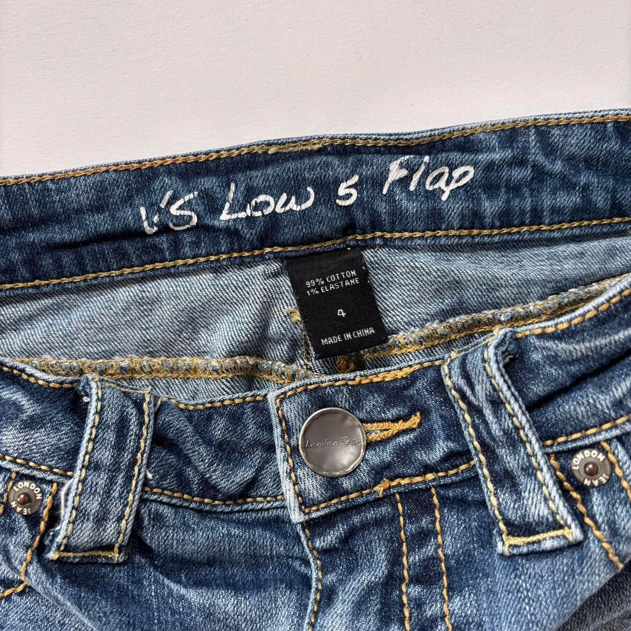 Y2K Low Rise Denim Mini Skirt (XS/S) sold by Hazy Vintage product image thumbnail 5