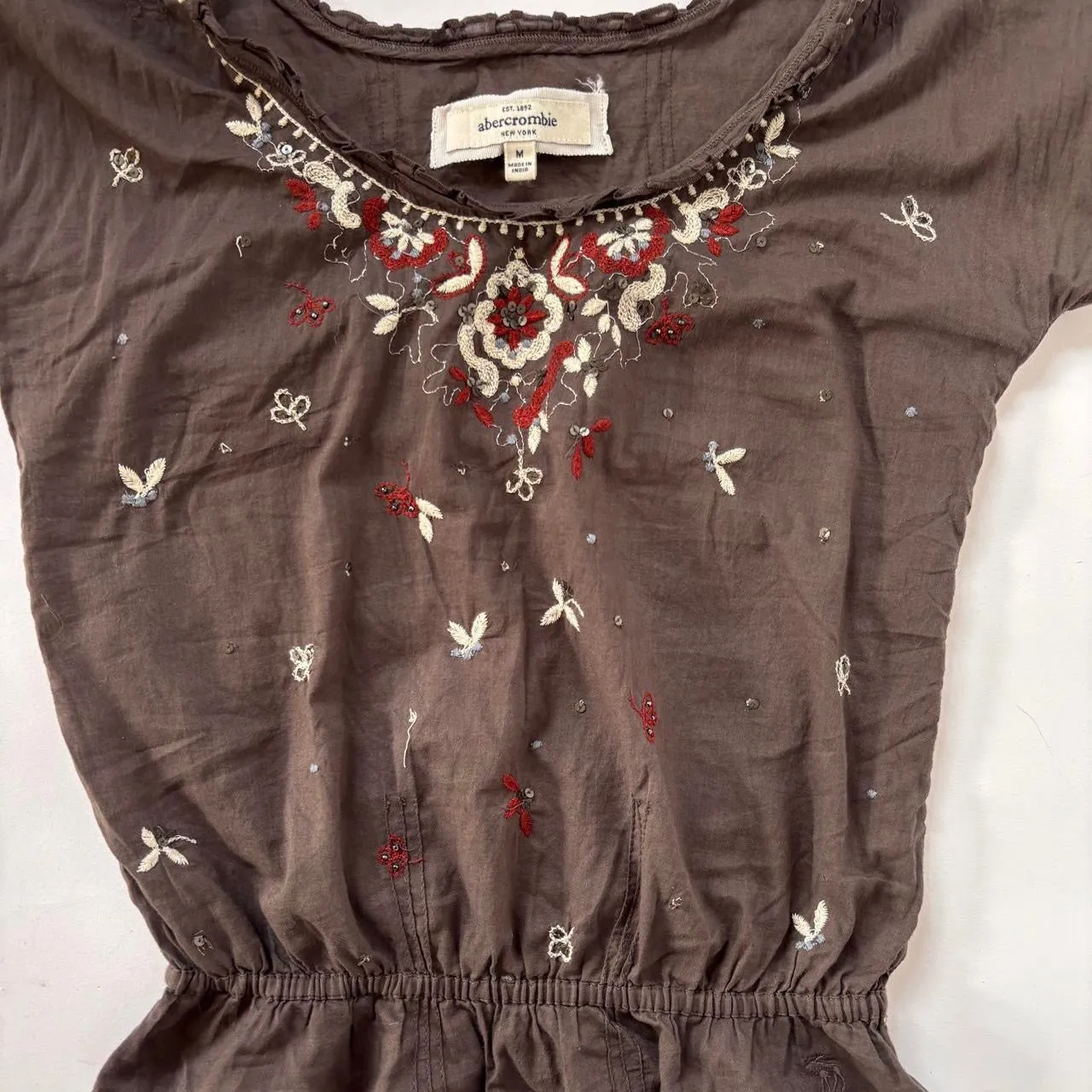 Abercrombie & Fitch Boho Embellished Top (S) sold by Hazy Vintage product image thumbnail 5