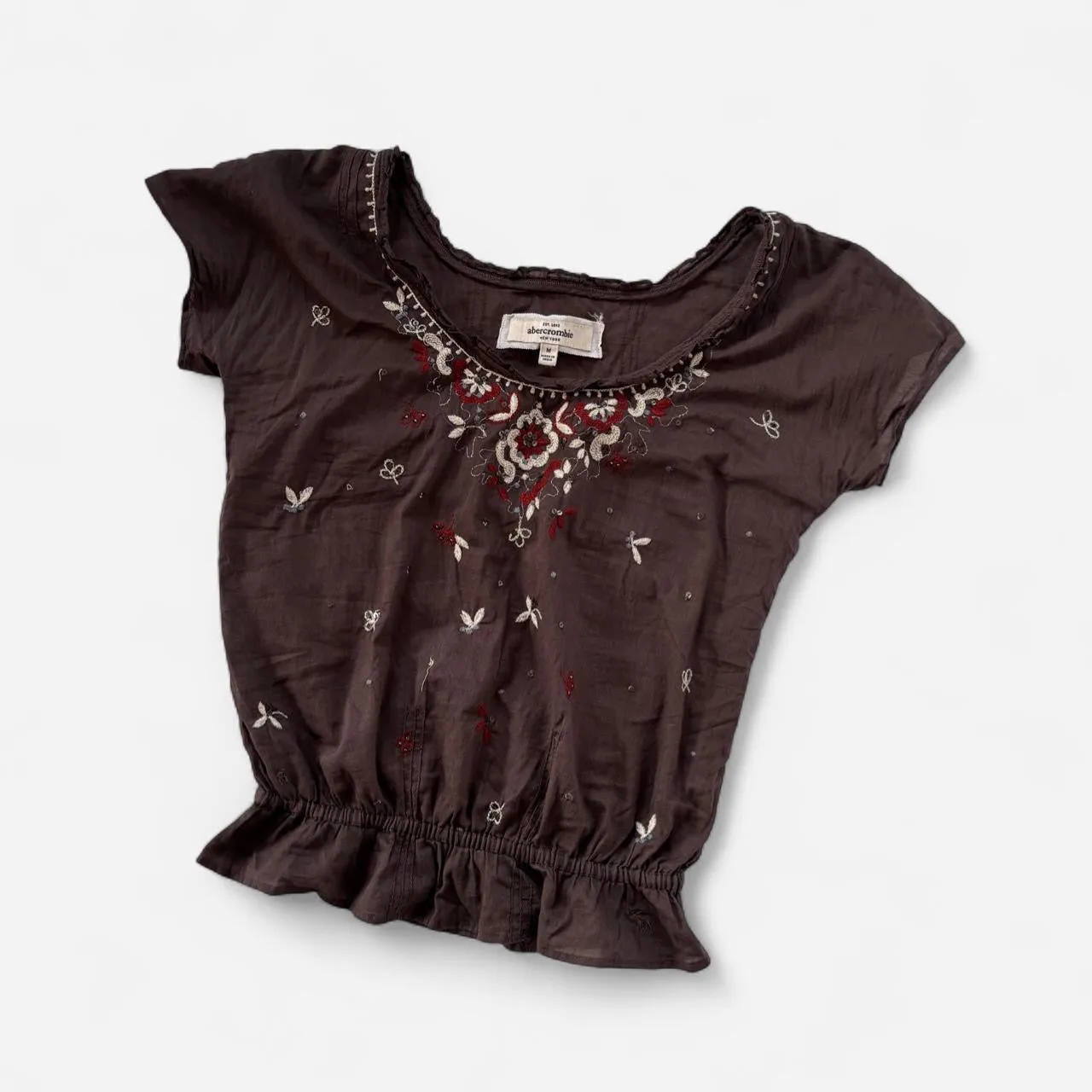 Abercrombie & Fitch Boho Embellished Top (S) sold by Hazy Vintage product image thumbnail 3