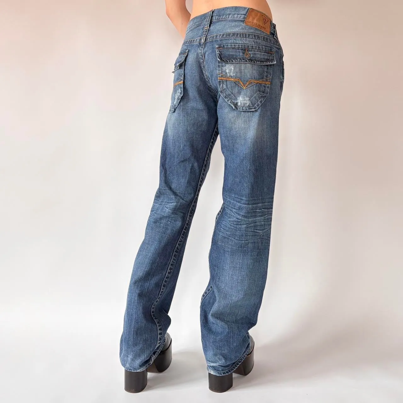 Y2K Guess Boyfriend Jeans (L) sold by Hazy Vintage product image thumbnail 2