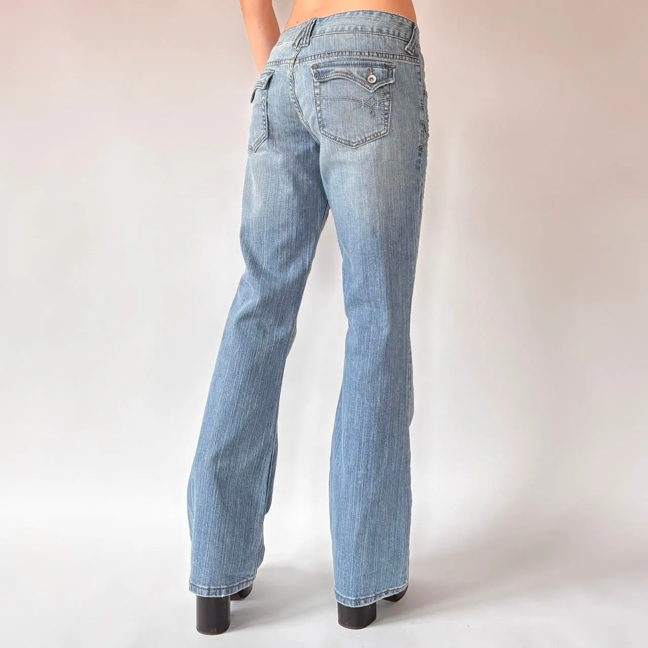 Y2K Flare Jeans (M) sold by Hazy Vintage product image thumbnail 2