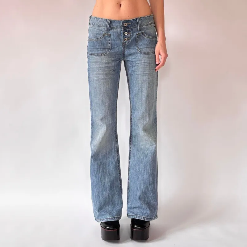 Y2K Flare Jeans (M) made by Hazy Vintage