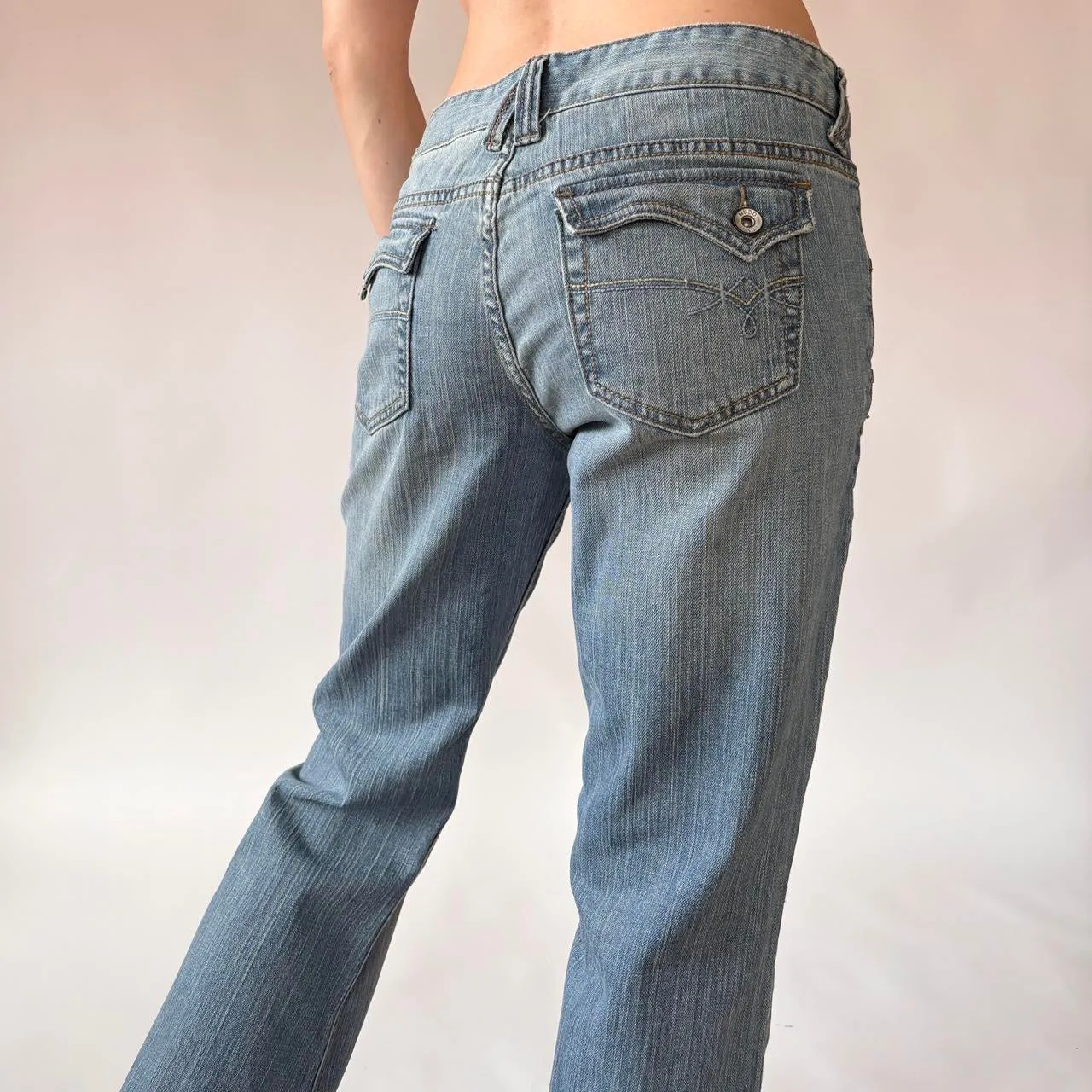 Y2K Flare Jeans (M) sold by Hazy Vintage product image thumbnail 4