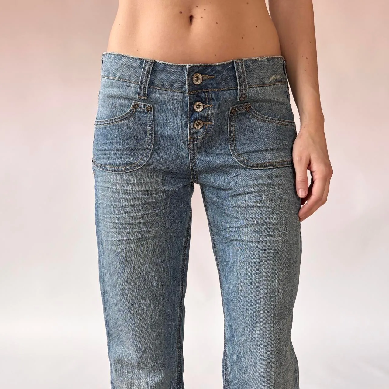 Y2K Flare Jeans (M) sold by Hazy Vintage product image thumbnail 3