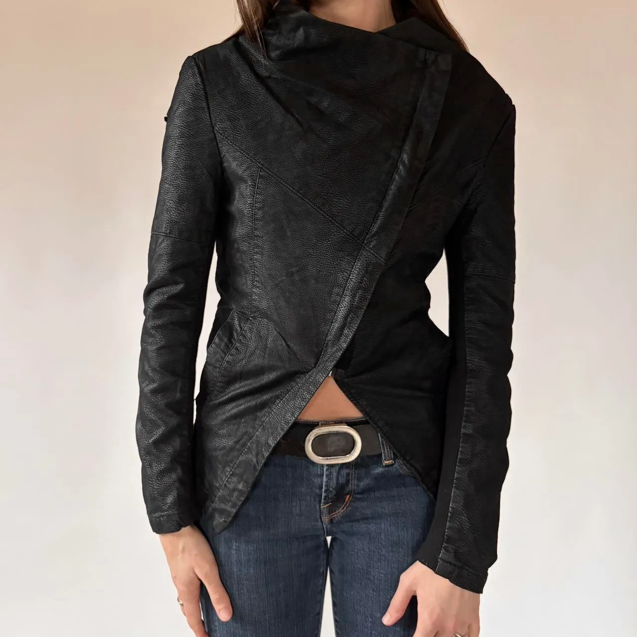 Mid 2000s Asymmetric Jacket (S/M) sold by Hazy Vintage product image thumbnail 2