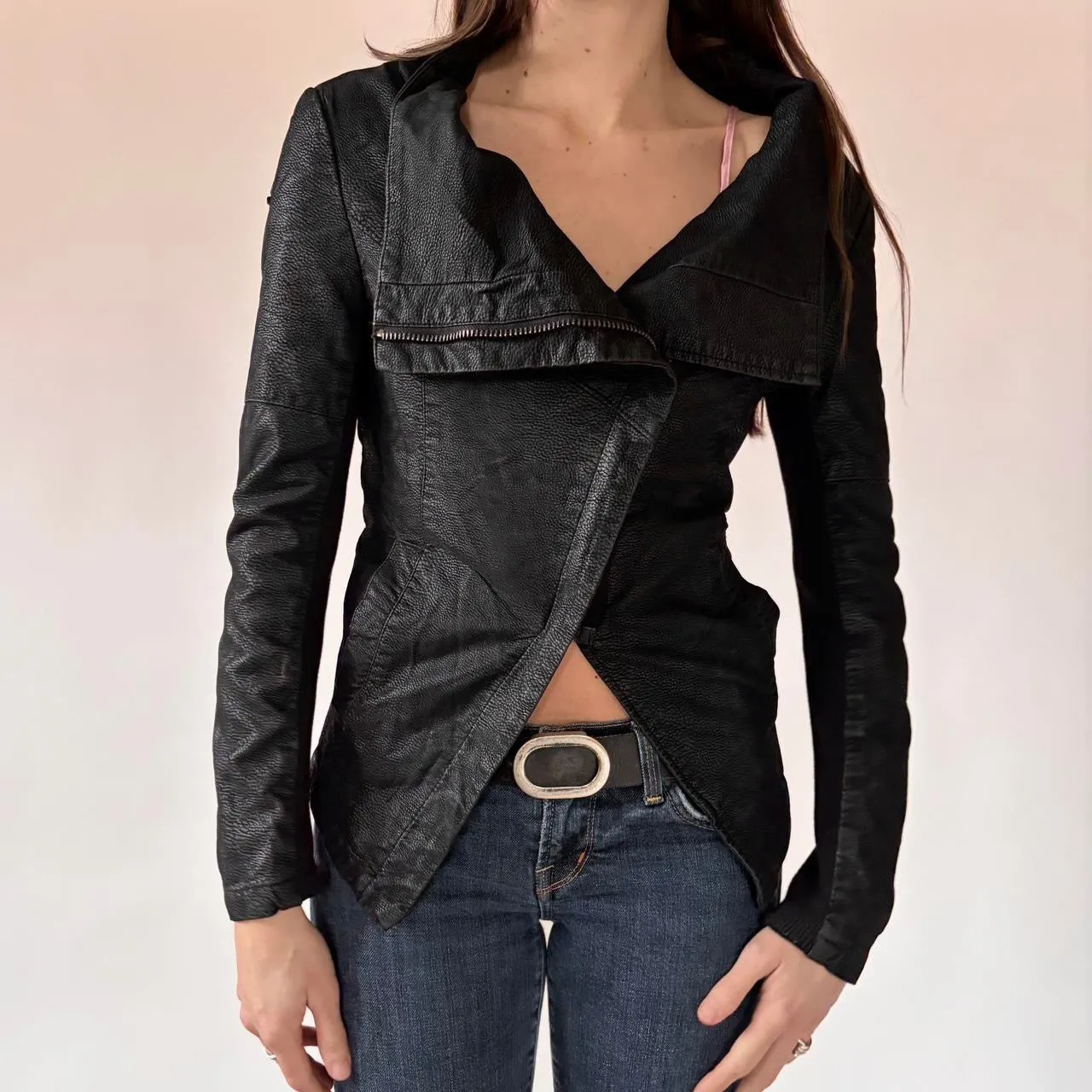 Mid 2000s Asymmetric Jacket (S/M) sold by Hazy Vintage