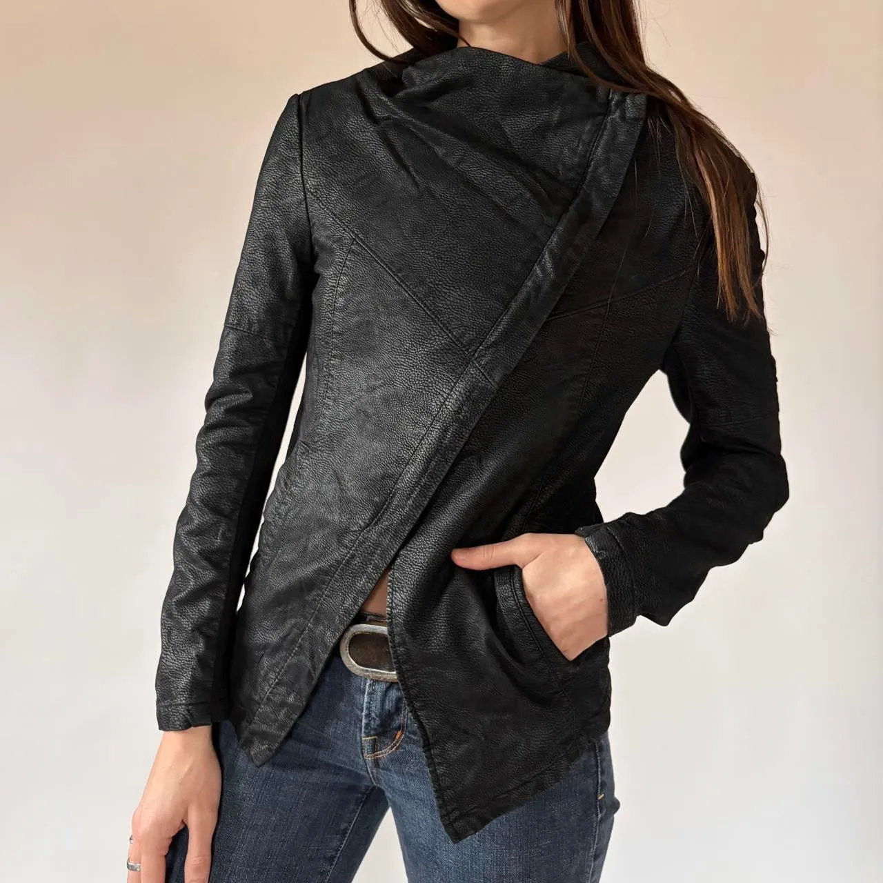 Mid 2000s Asymmetric Jacket (S/M) sold by Hazy Vintage product image thumbnail 4