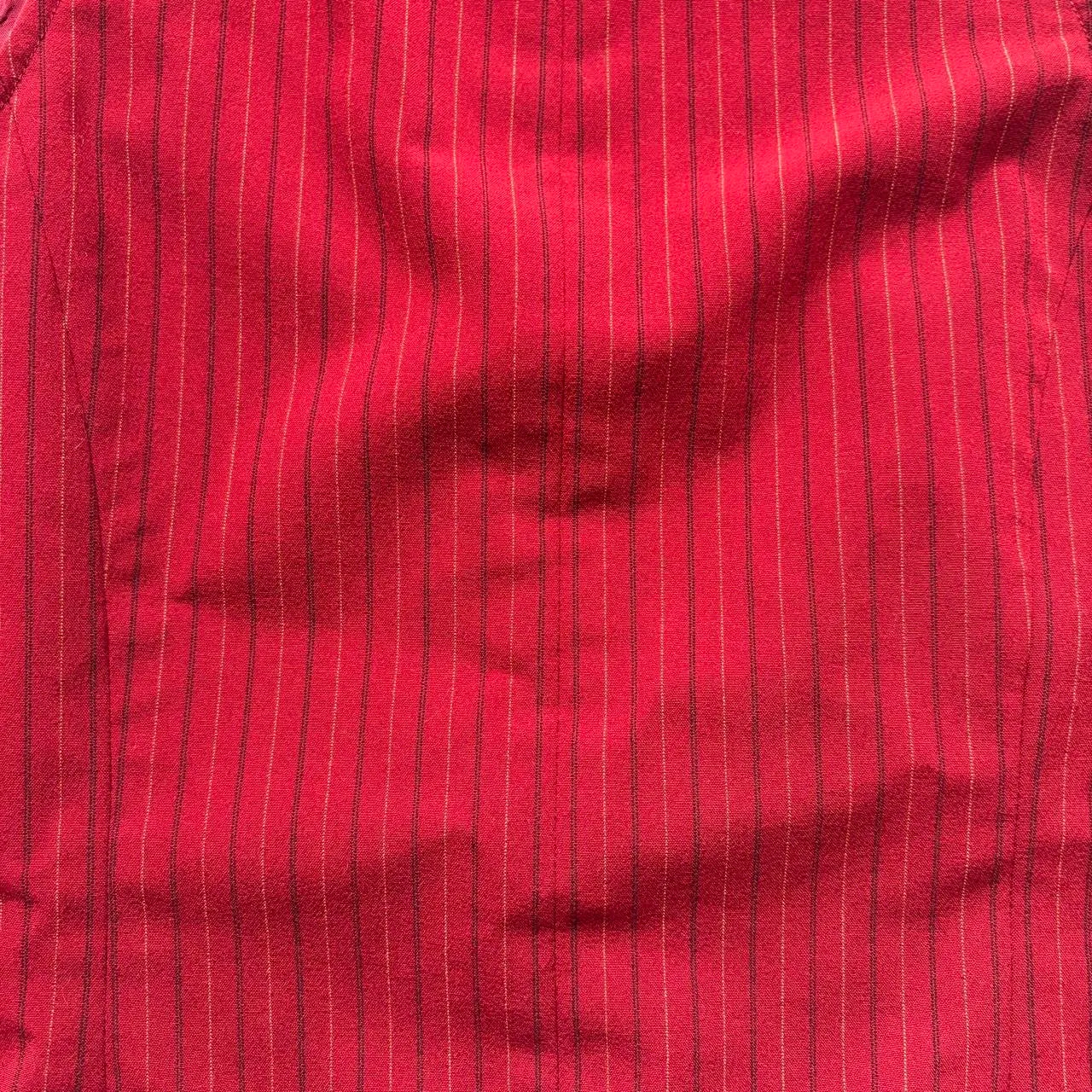 90s Crimson Pinstripe Vest (2X) sold by Hazy Vintage product image thumbnail 5