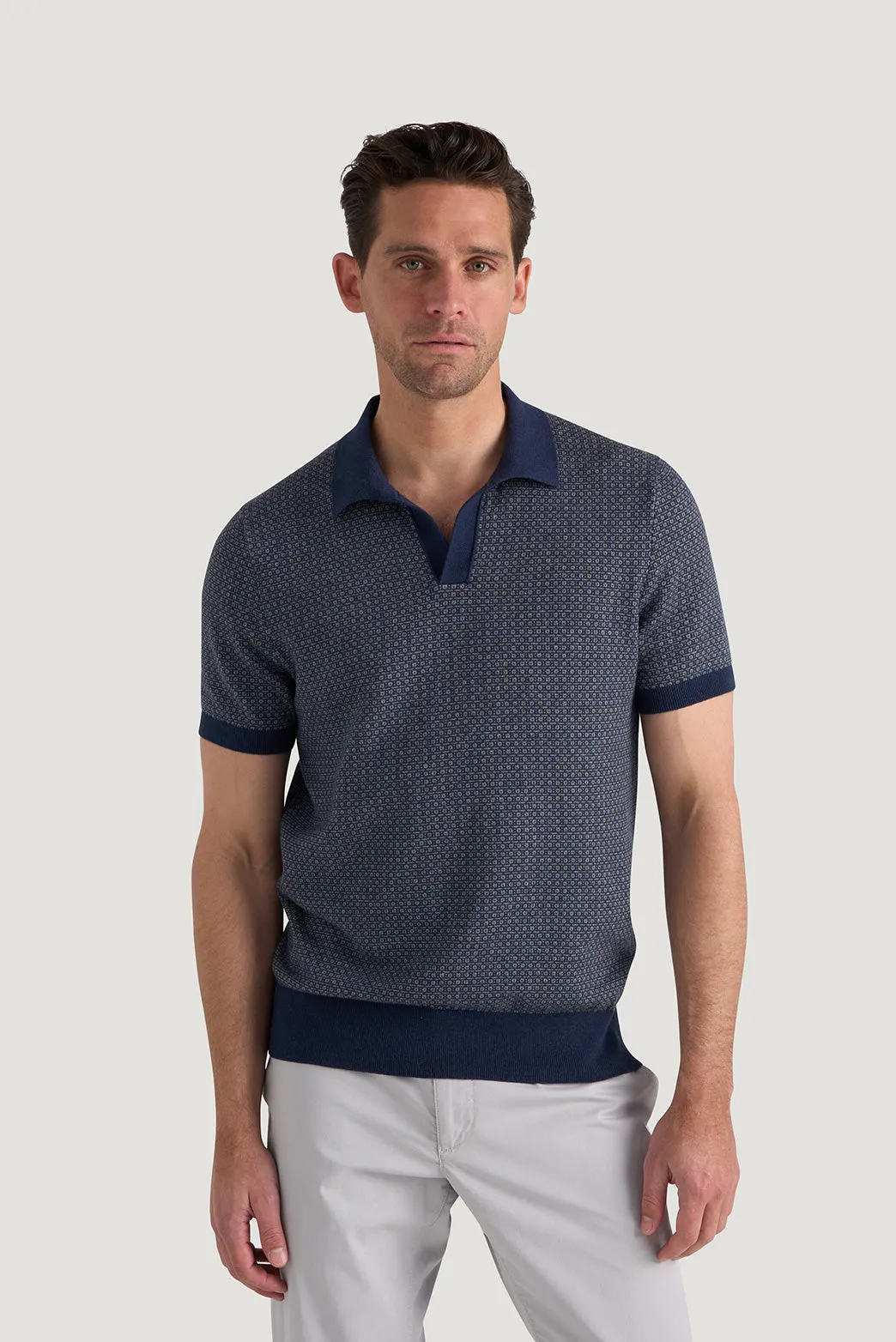 Huxley Jacquard Polo sold by M.J. Bale product image thumbnail 3