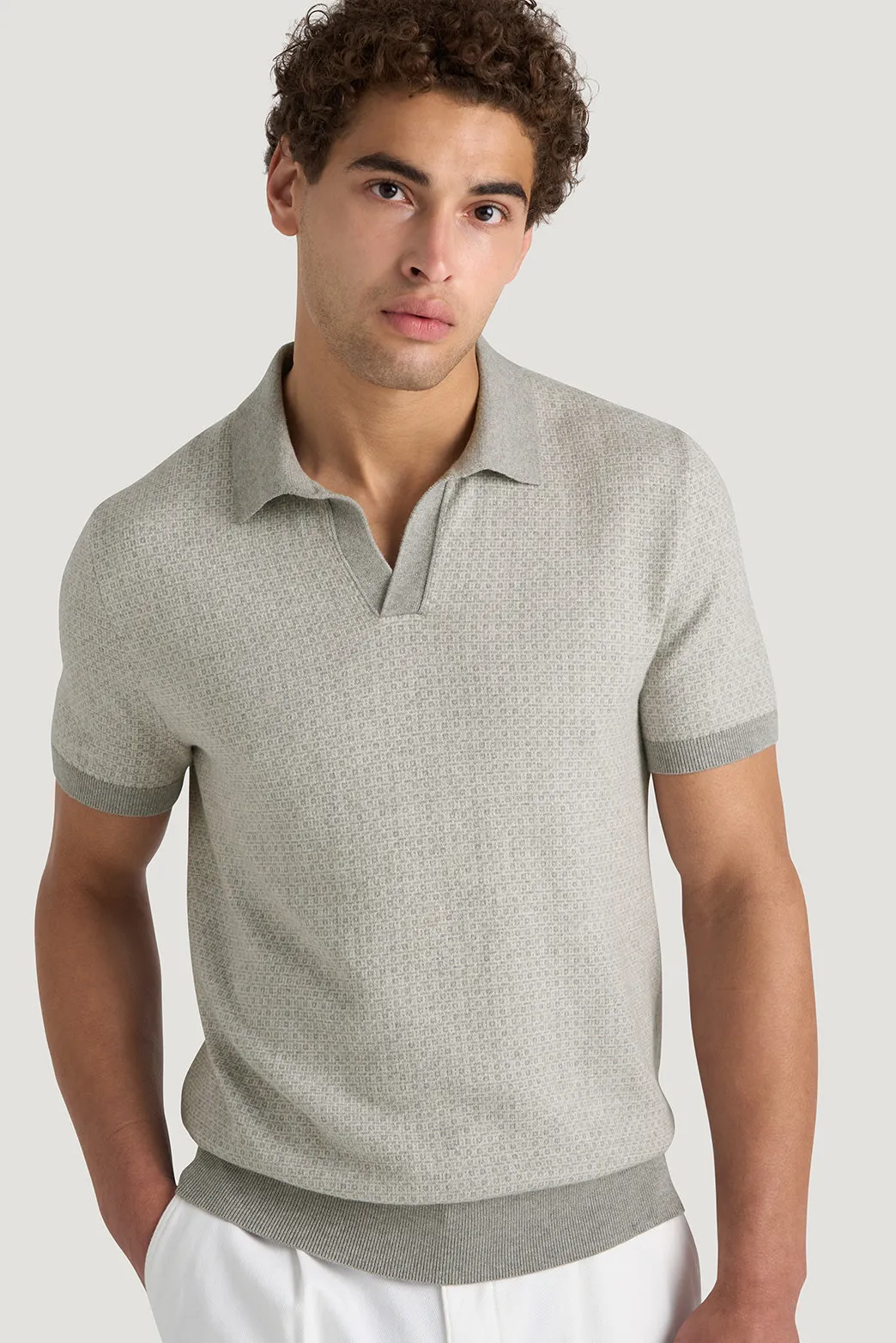 Huxley Jacquard Polo sold by M.J. Bale product image thumbnail 2
