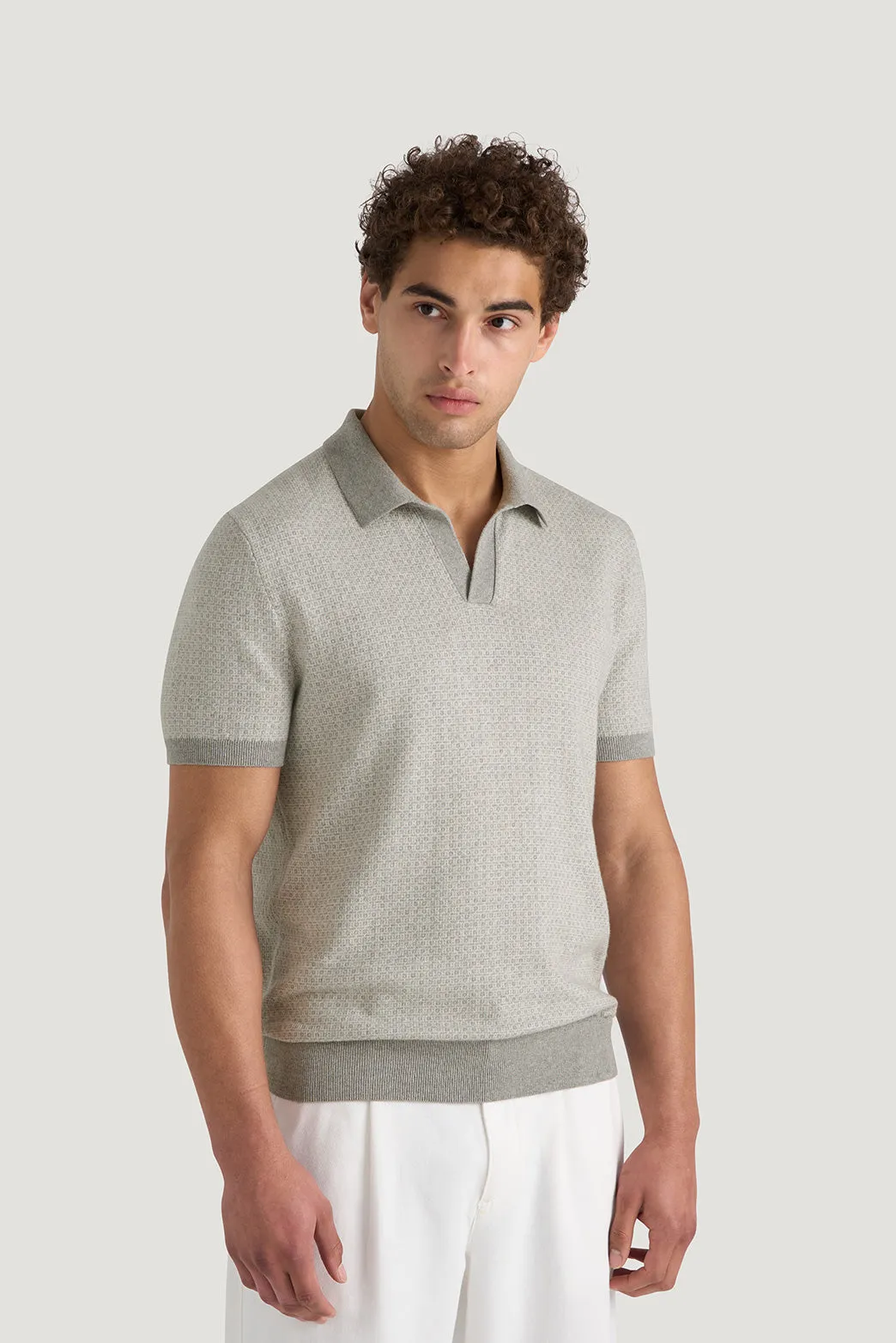 Huxley Jacquard Polo sold by M.J. Bale product image thumbnail 3