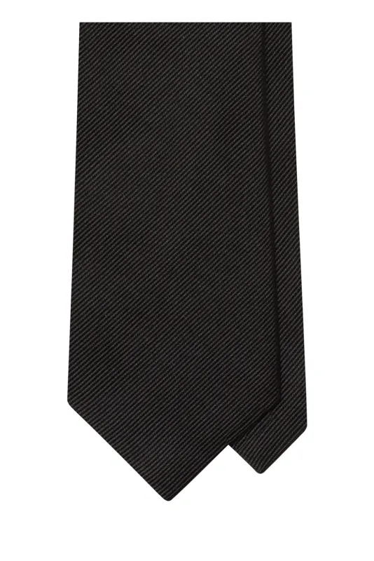 Mauricio Black Plain Tie sold by M.J. Bale