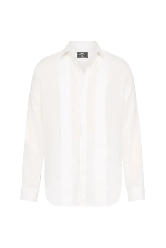 Bradfield Tuxedo Linen Shirt sold by M.J. Bale