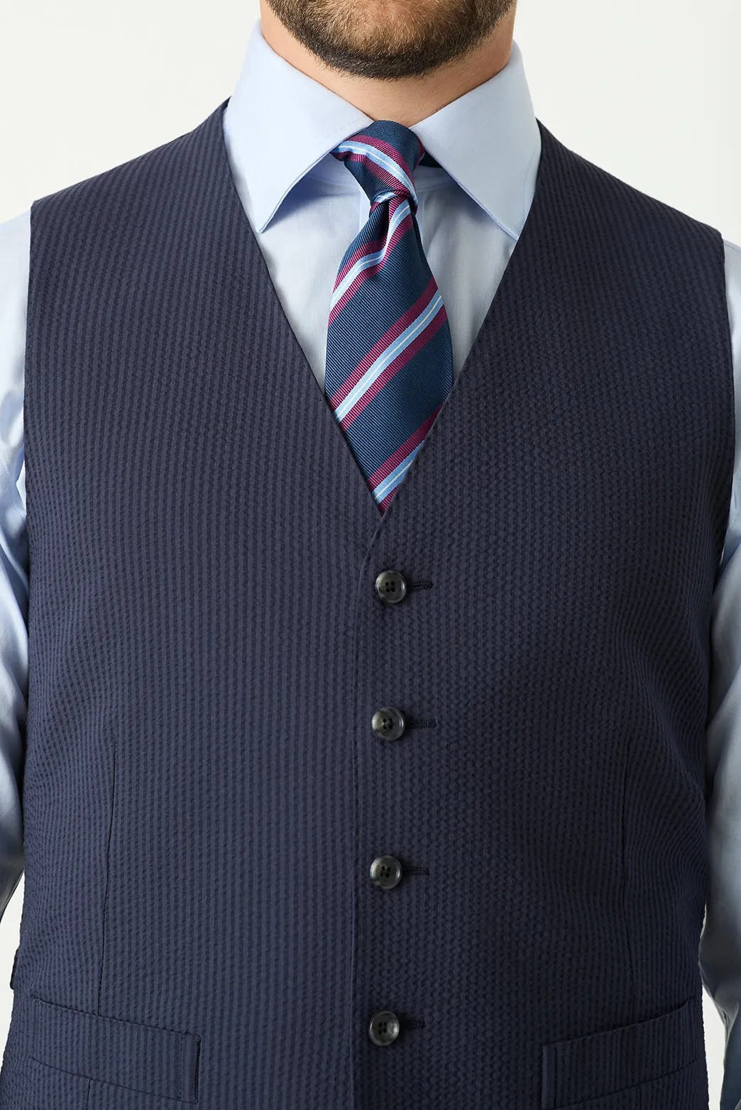 Weston Seersucker Waistcoat sold by M.J. Bale product image thumbnail 5