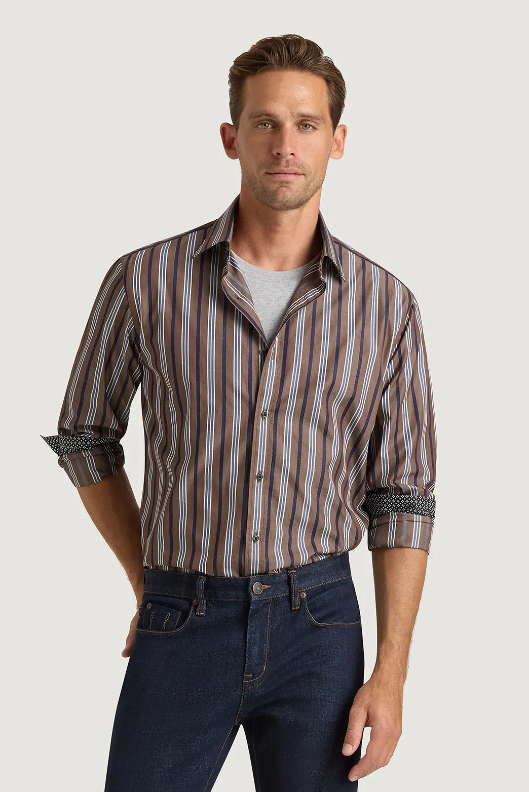 Marco Stripe Shirt sold by M.J. Bale product image thumbnail 2