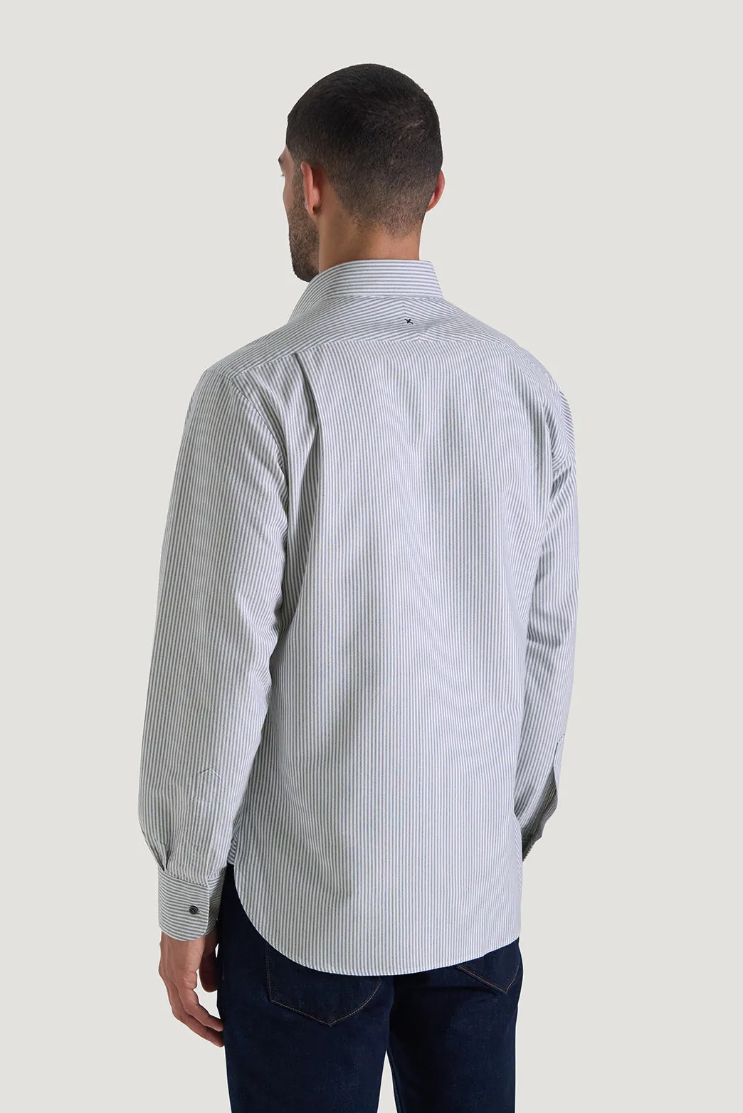 Princeton Stripe Oxford Shirt sold by M.J. Bale product image thumbnail 5