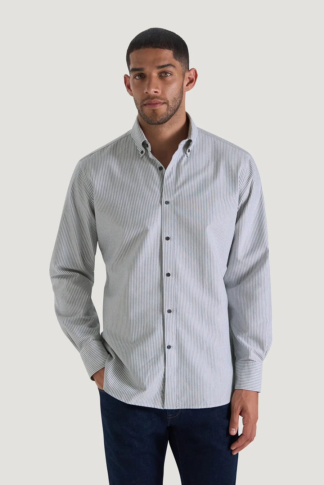 Princeton Stripe Oxford Shirt sold by M.J. Bale product image thumbnail 3