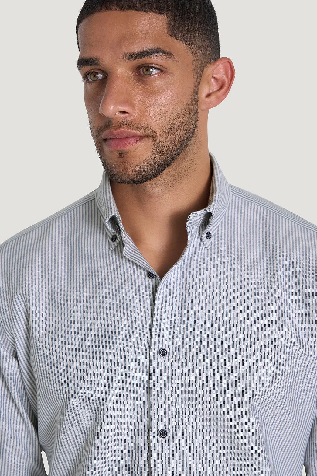 Princeton Stripe Oxford Shirt sold by M.J. Bale product image thumbnail 4