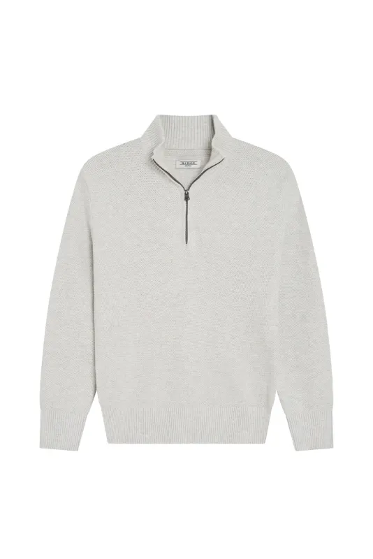 Stirling Texture 1/2 Zip Knit made by M.J. Bale