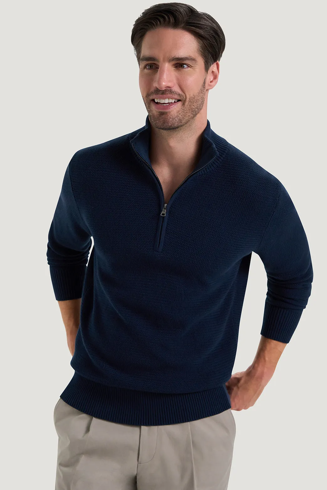 Stirling Texture 1/2 Zip Knit sold by M.J. Bale product image thumbnail 2