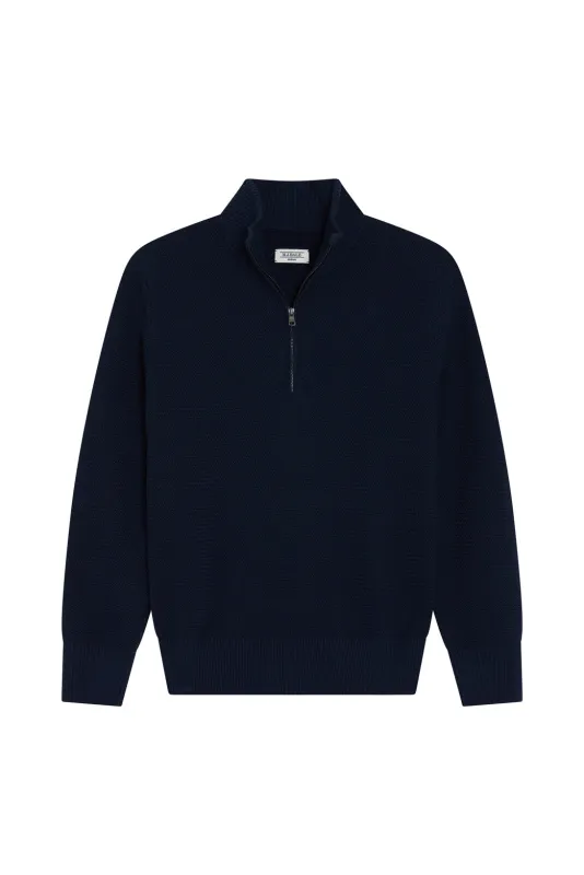 Stirling Texture 1/2 Zip Knit made by M.J. Bale