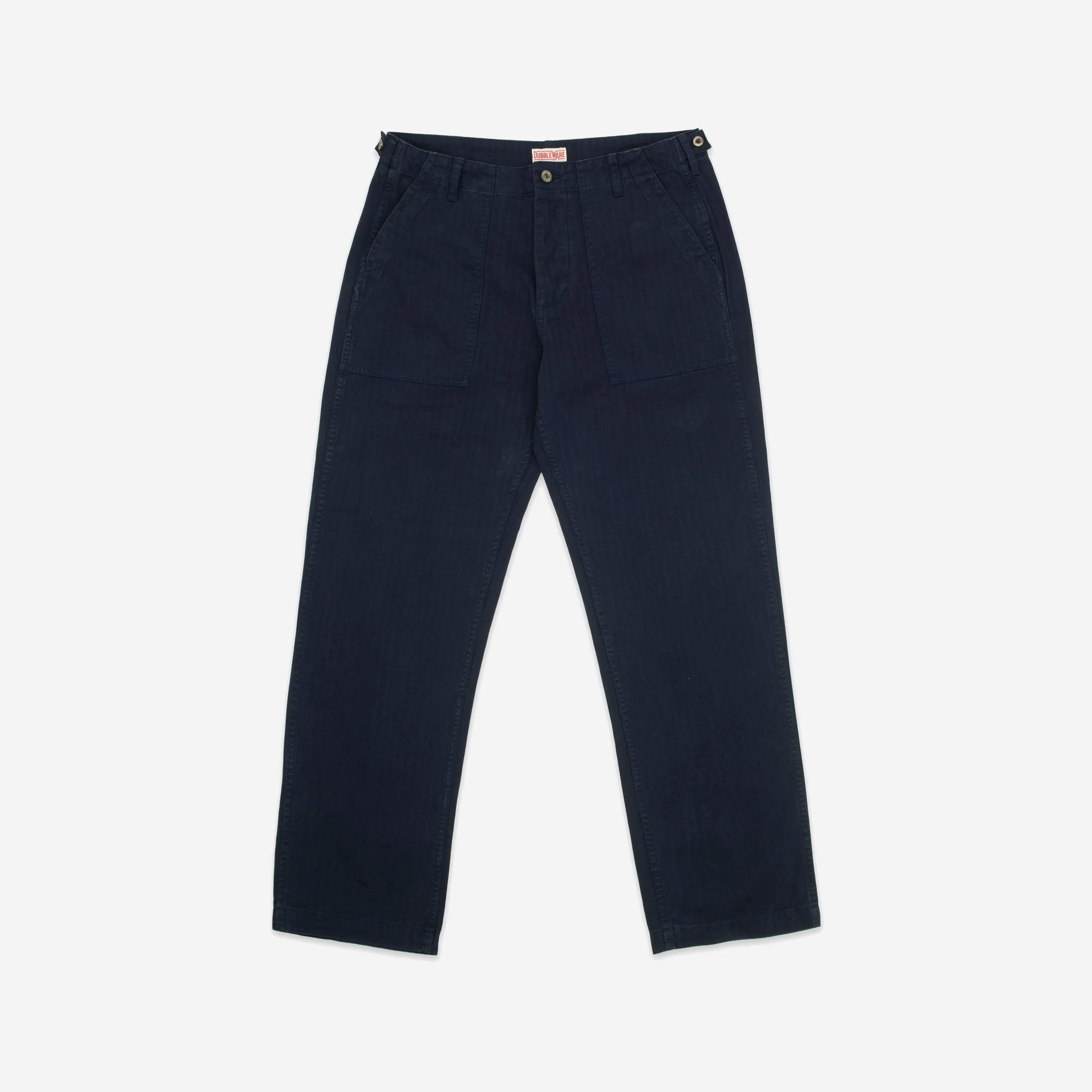 HERRINGBONE FATIGUE PANT - NAVY sold by Dubbleware