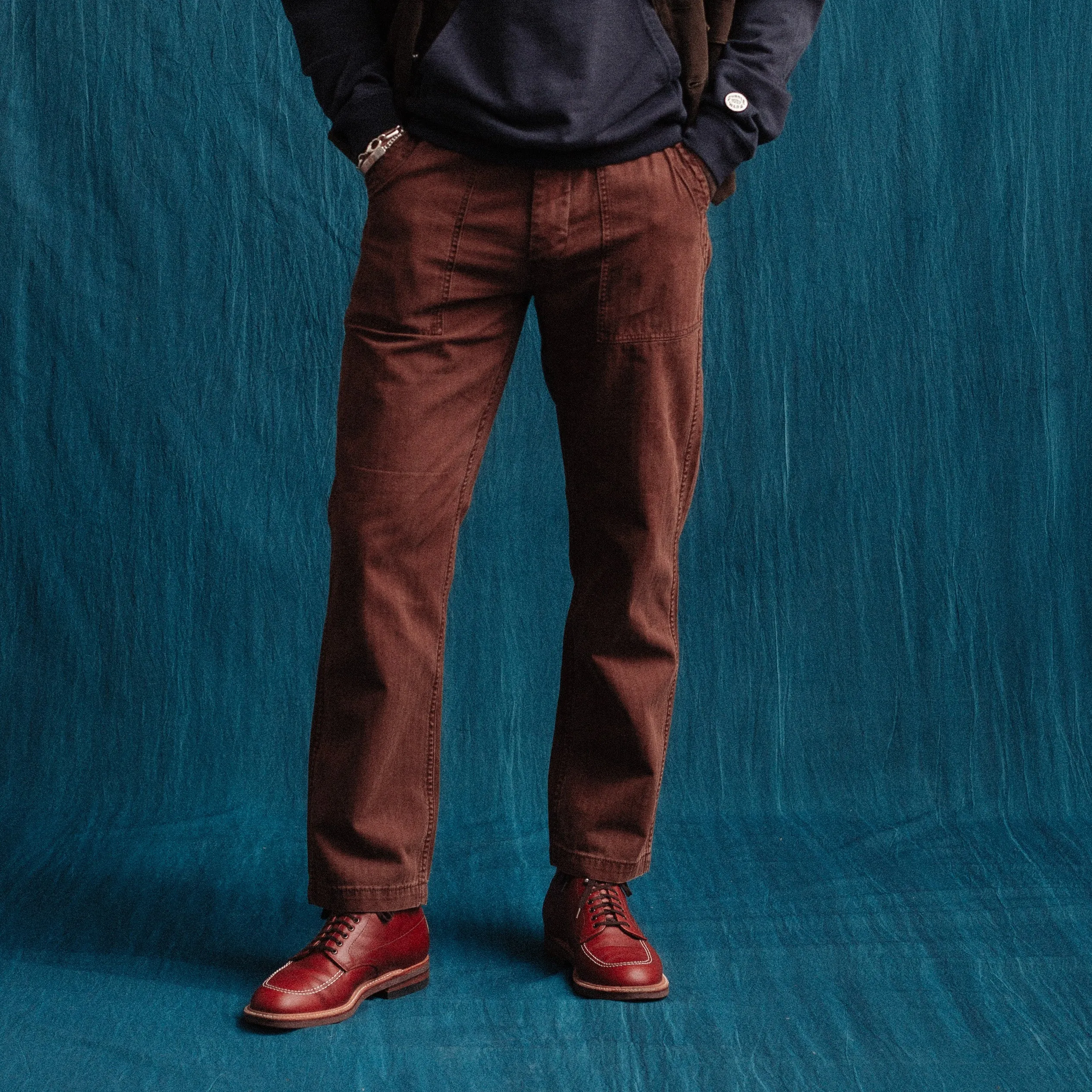 HERRINGBONE FATIGUE PANT - BROWN sold by Dubbleware product image thumbnail 2